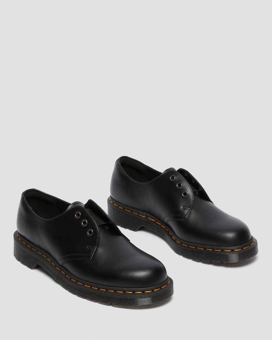 1461 Els Black Smooth Leather Oxford Shoes - Image 3