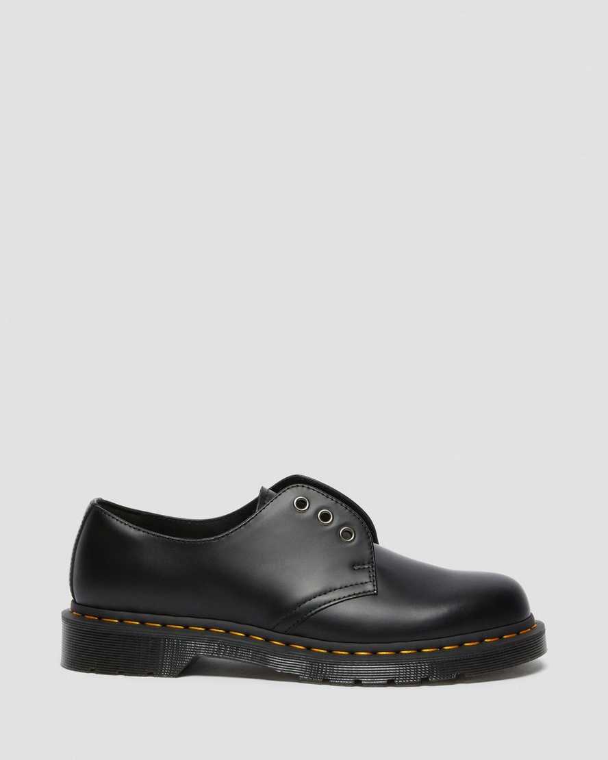 1461 Els Black Smooth Leather Oxford Shoes - Image 5
