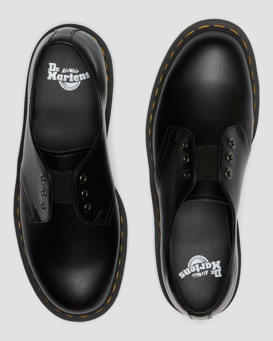 1461 Els Black Smooth Leather Oxford Shoes - Image 8