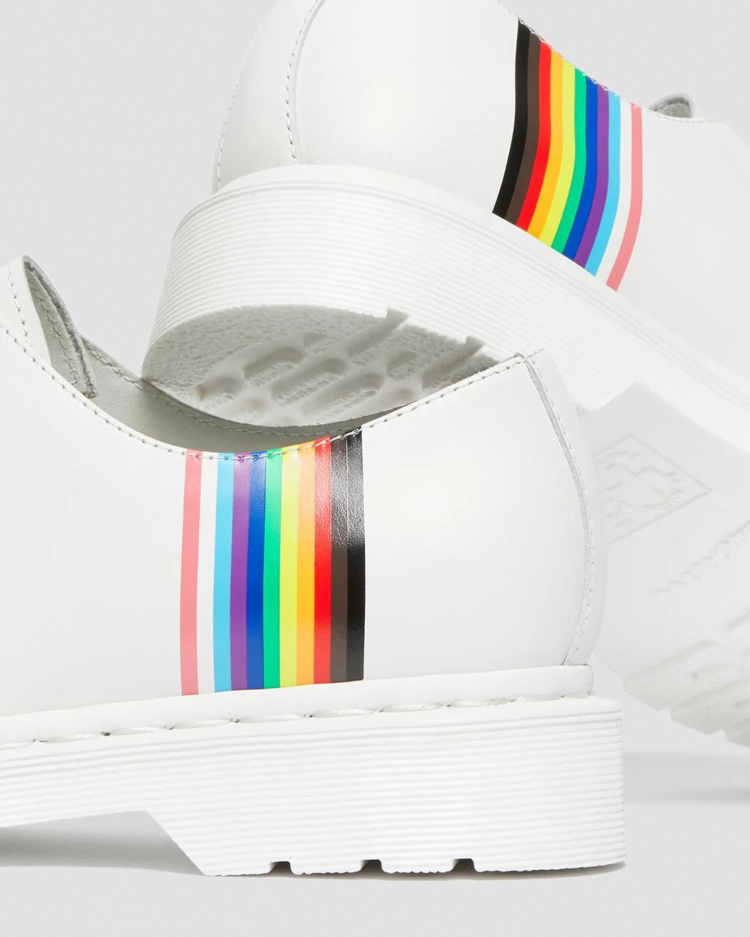 1461 Pride White Smooth Leather Oxford Shoes - Image 2