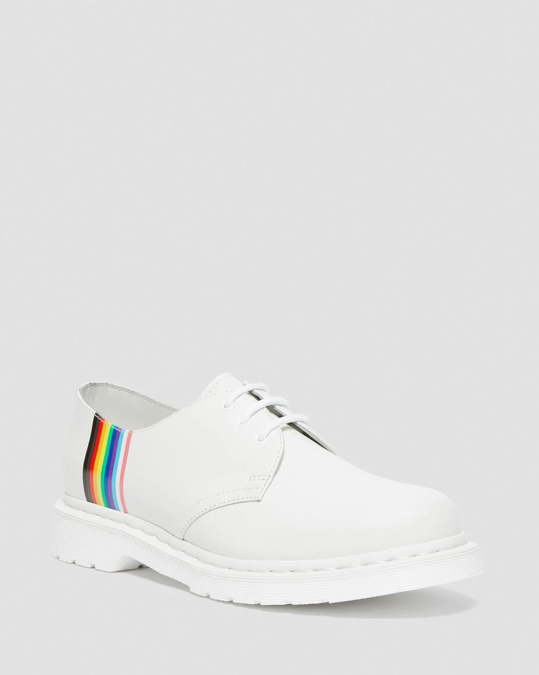1461 Pride White Smooth Leather Oxford Shoes - Image 4