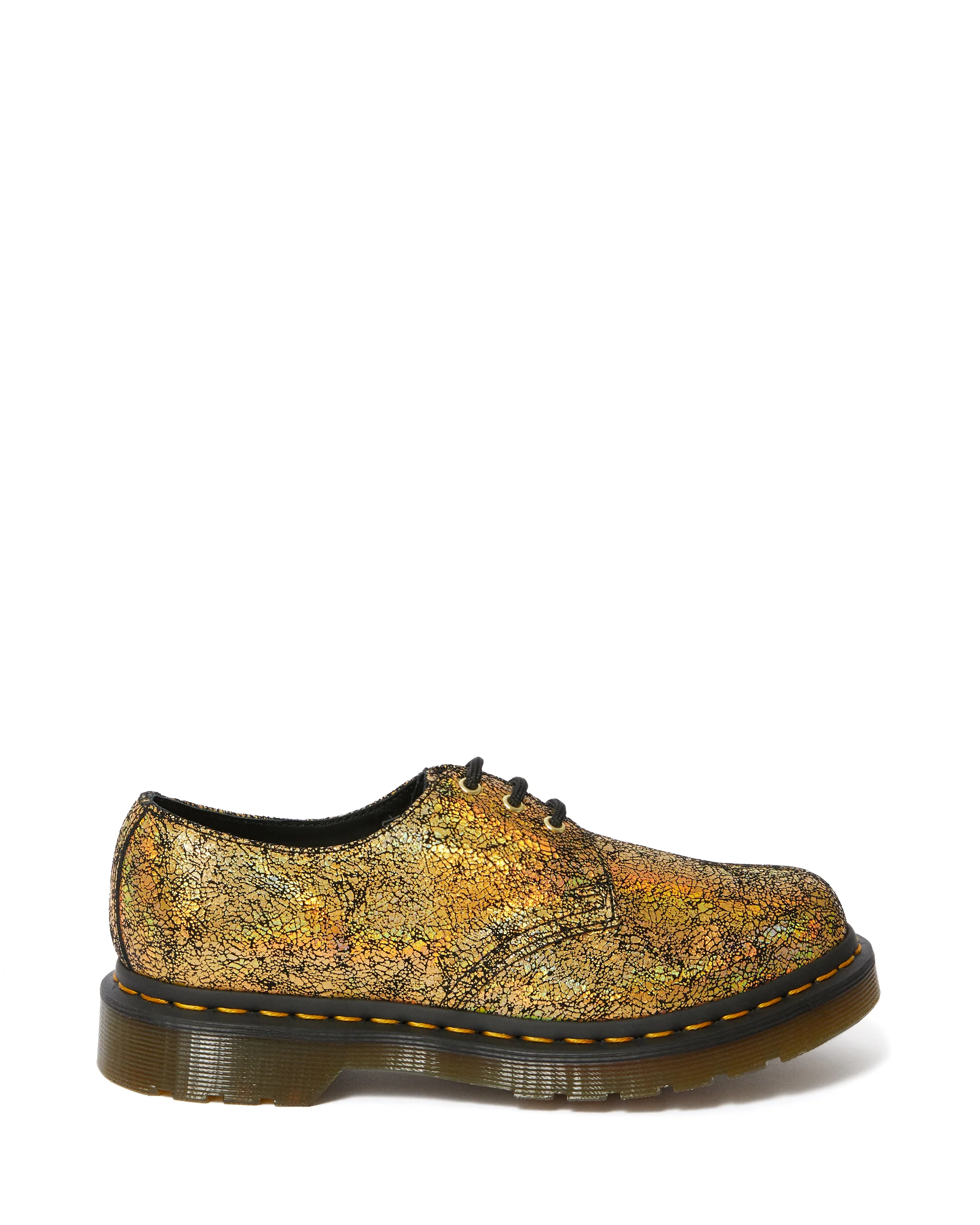 1461 Gold Iridescent Crackle Oxford Shoes - Image 5