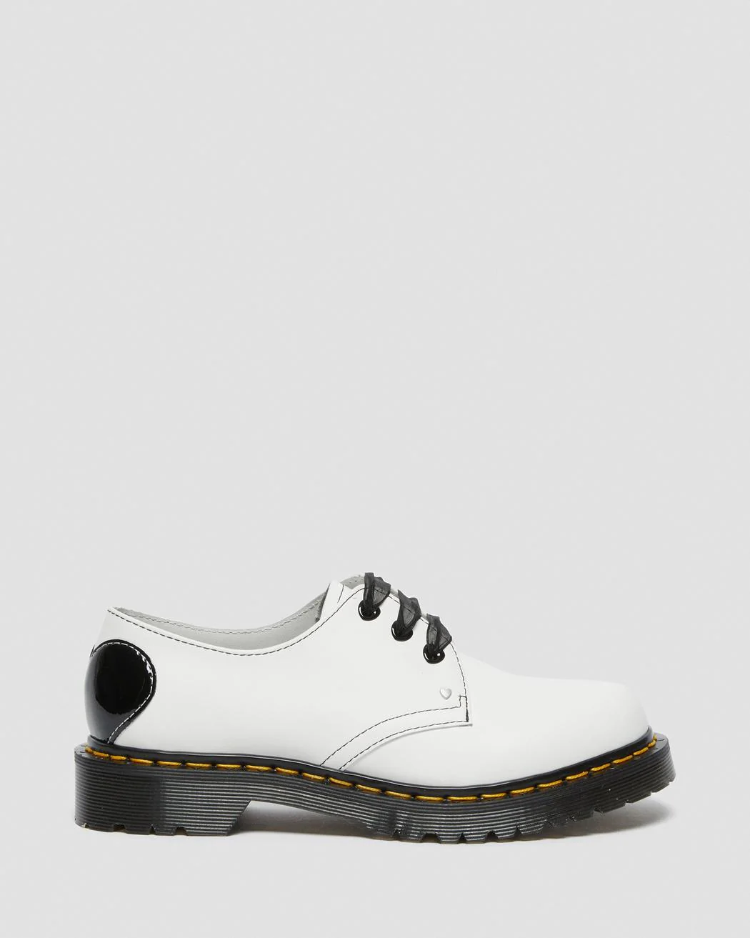1461 Heart White Smooth Patent Oxford Shoes - Image 6