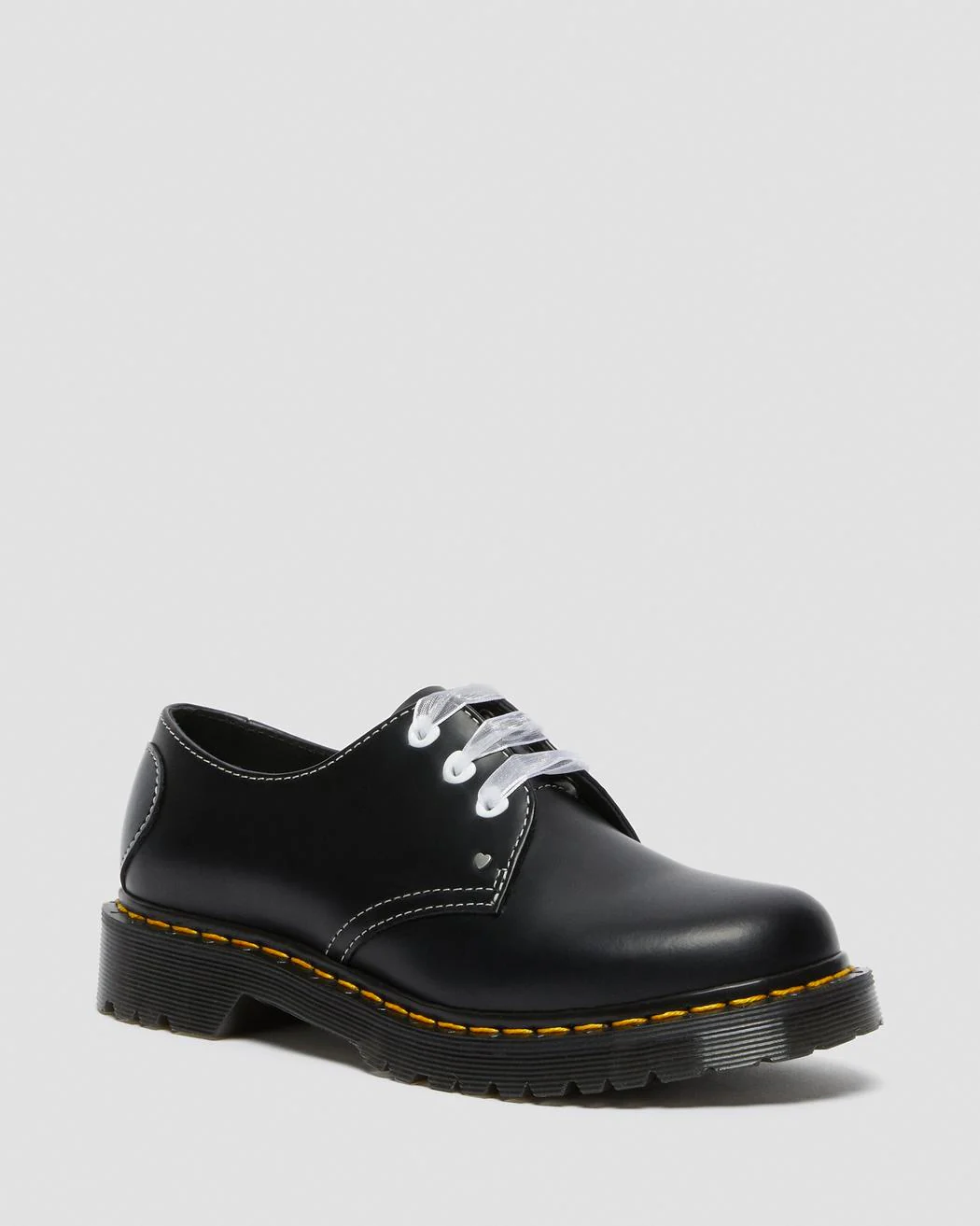 1461 Hearts Black Smooth + Patent Oxford Shoe