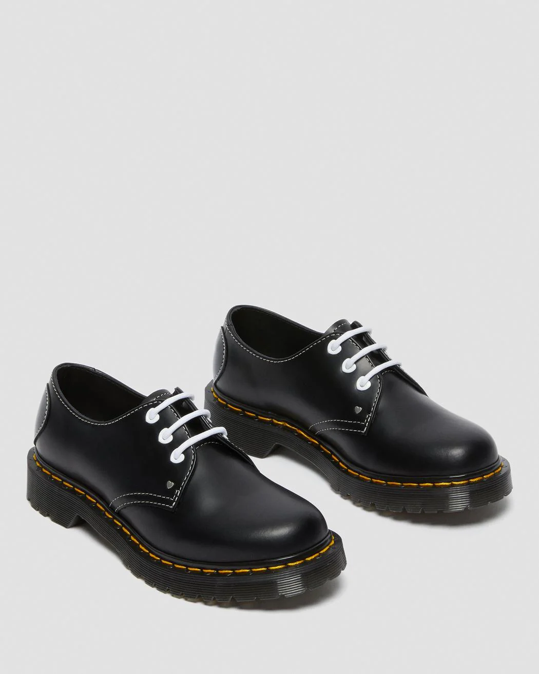 1461 Hearts Black Smooth + Patent Oxford Shoe - Image 3