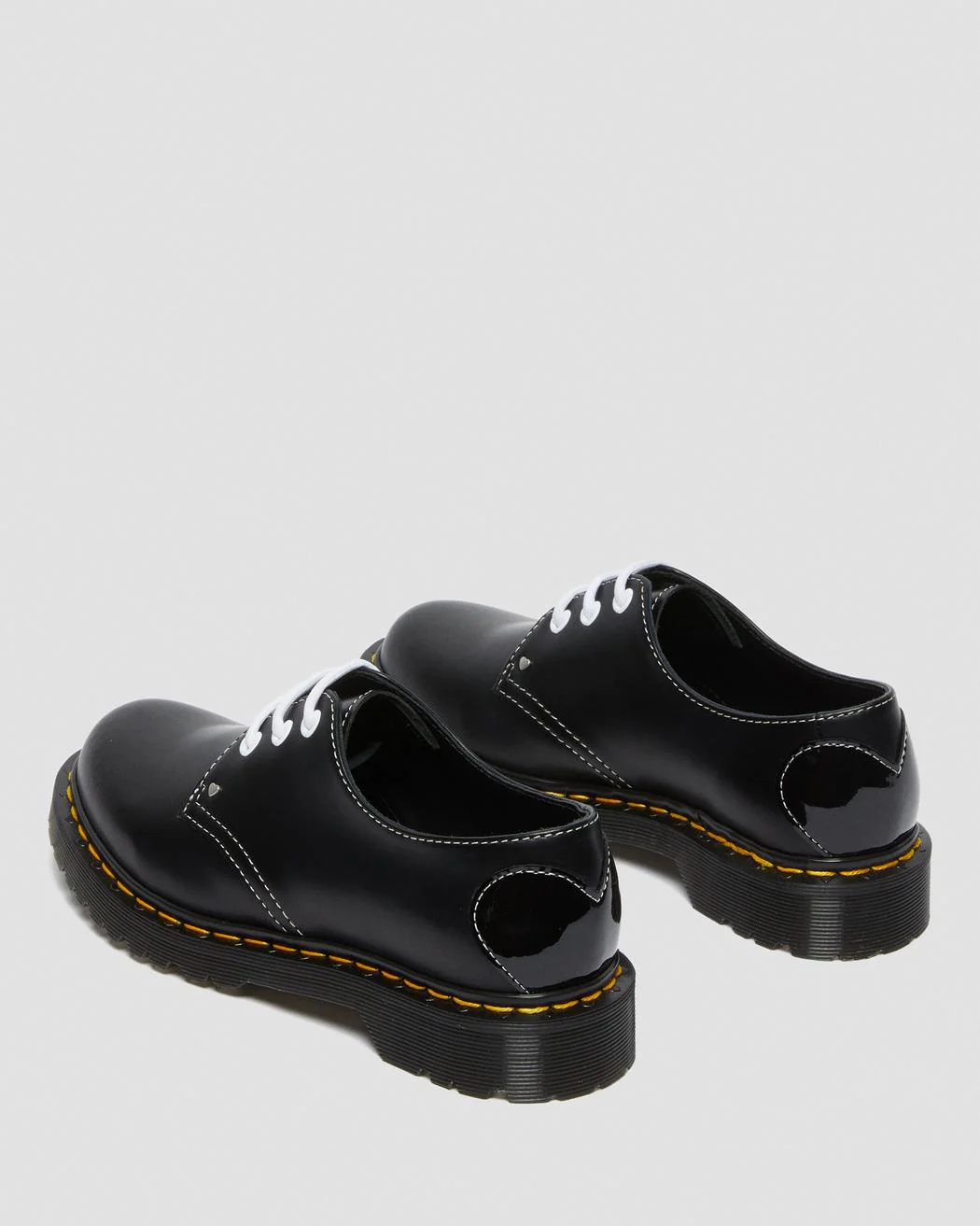 1461 Hearts Black Smooth + Patent Oxford Shoe - Image 4