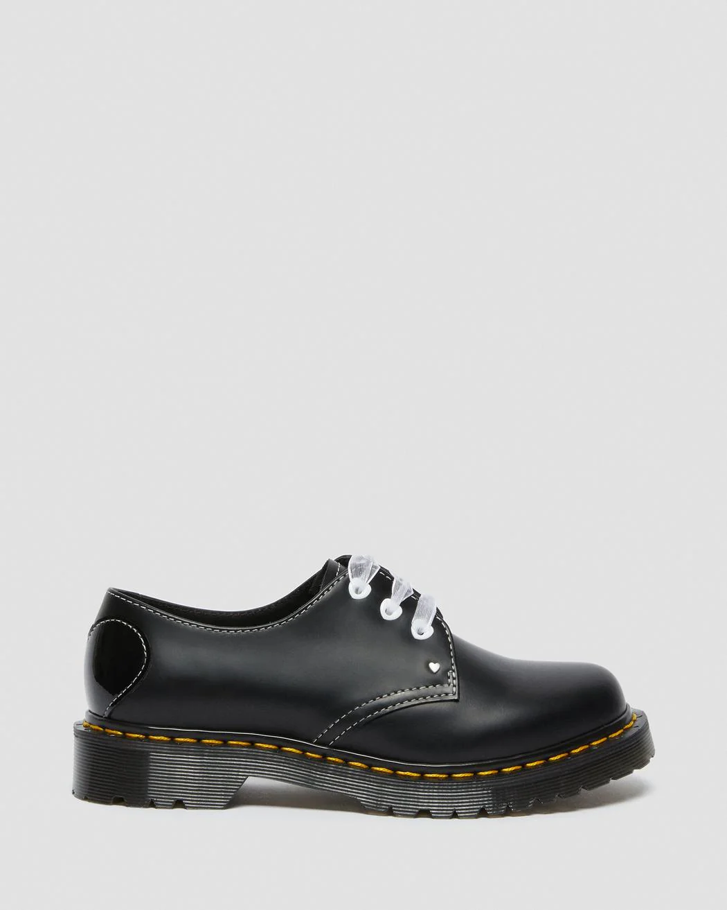 1461 Hearts Black Smooth + Patent Oxford Shoe - Image 5