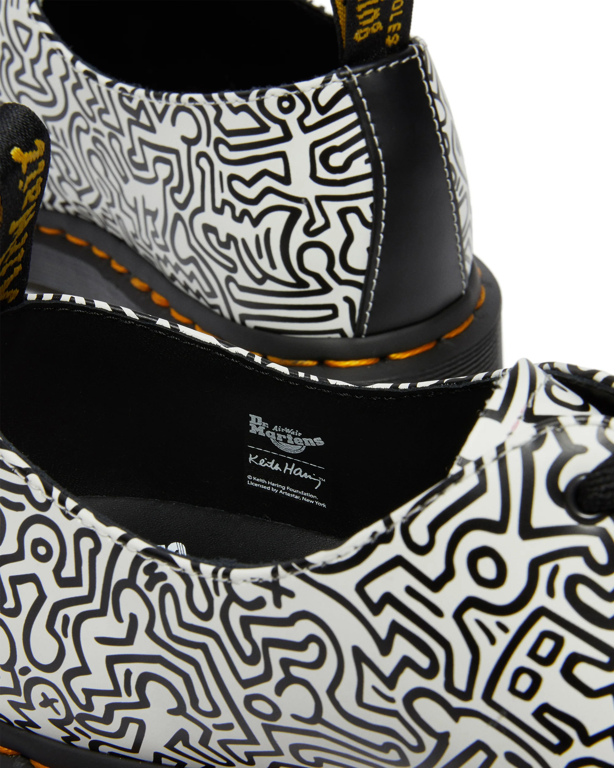 1461 Kh Fig Black+White Keith Haring Fig Oxford - Image 2