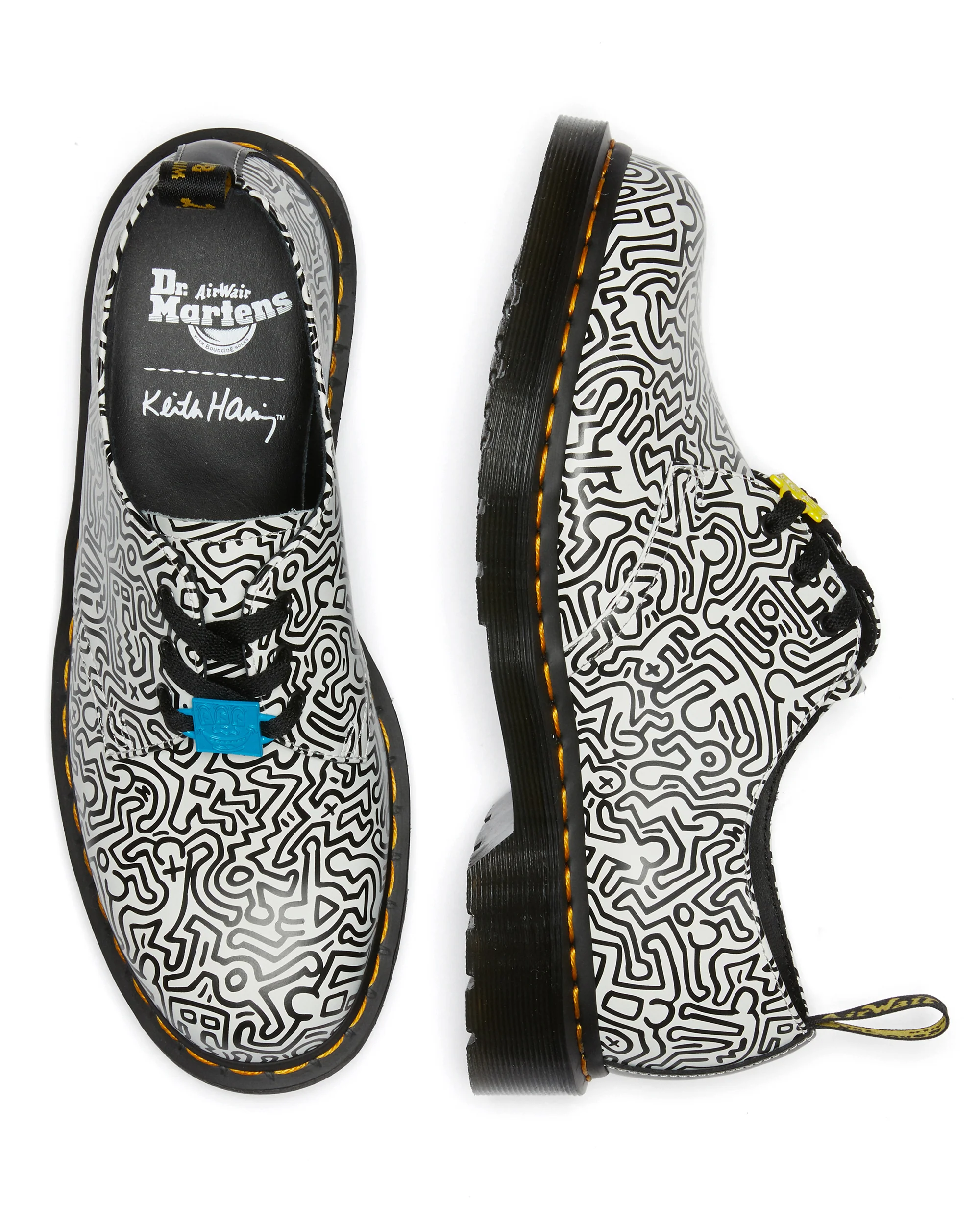 1461 Kh Fig Black+White Keith Haring Fig Oxford - Image 8