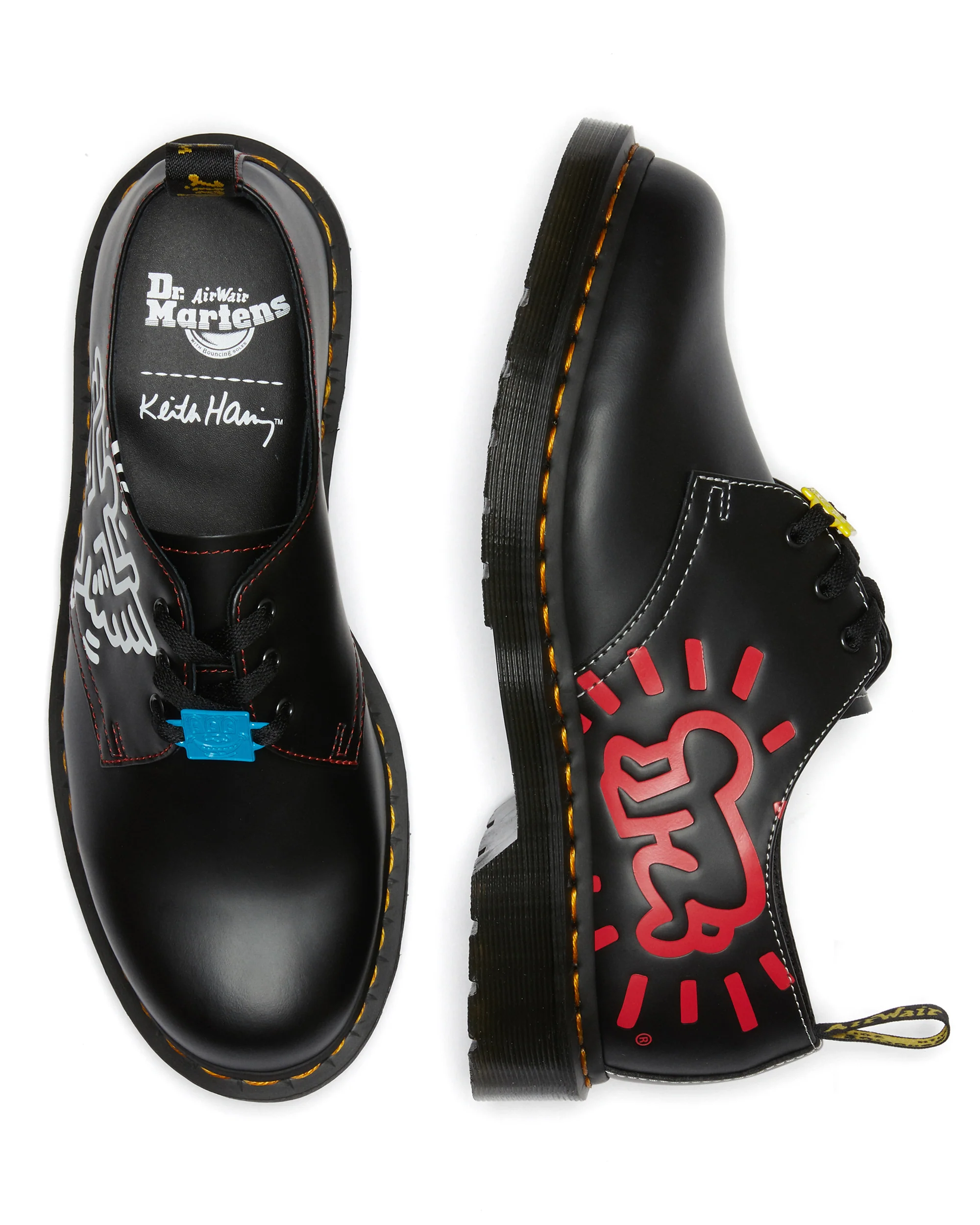 1461 Kh Icn Black+Red+White Keith Haring Icn Smooth Oxford - Image 8