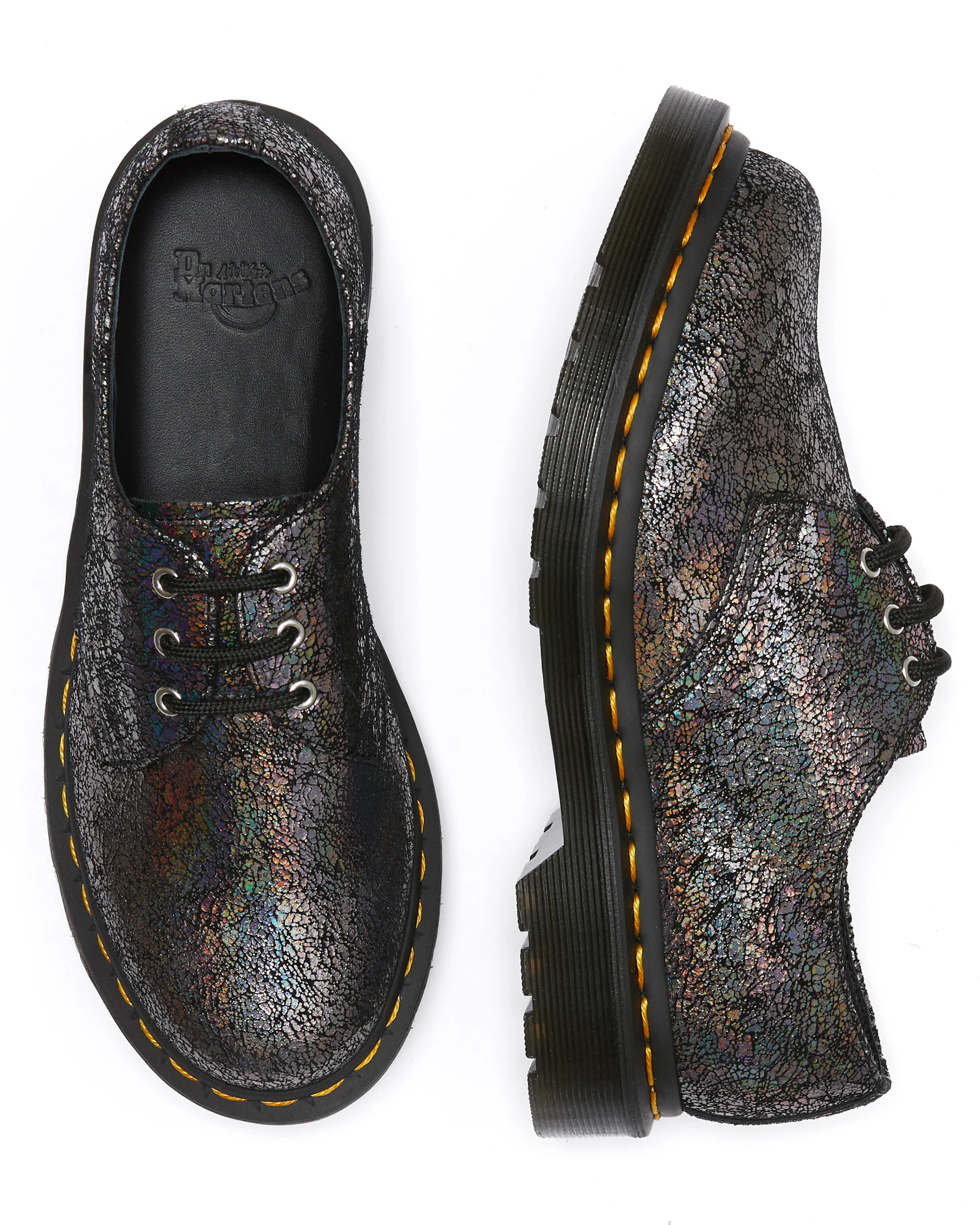 1461 Gunmetal Iridescent Crackle Oxford - Image 8