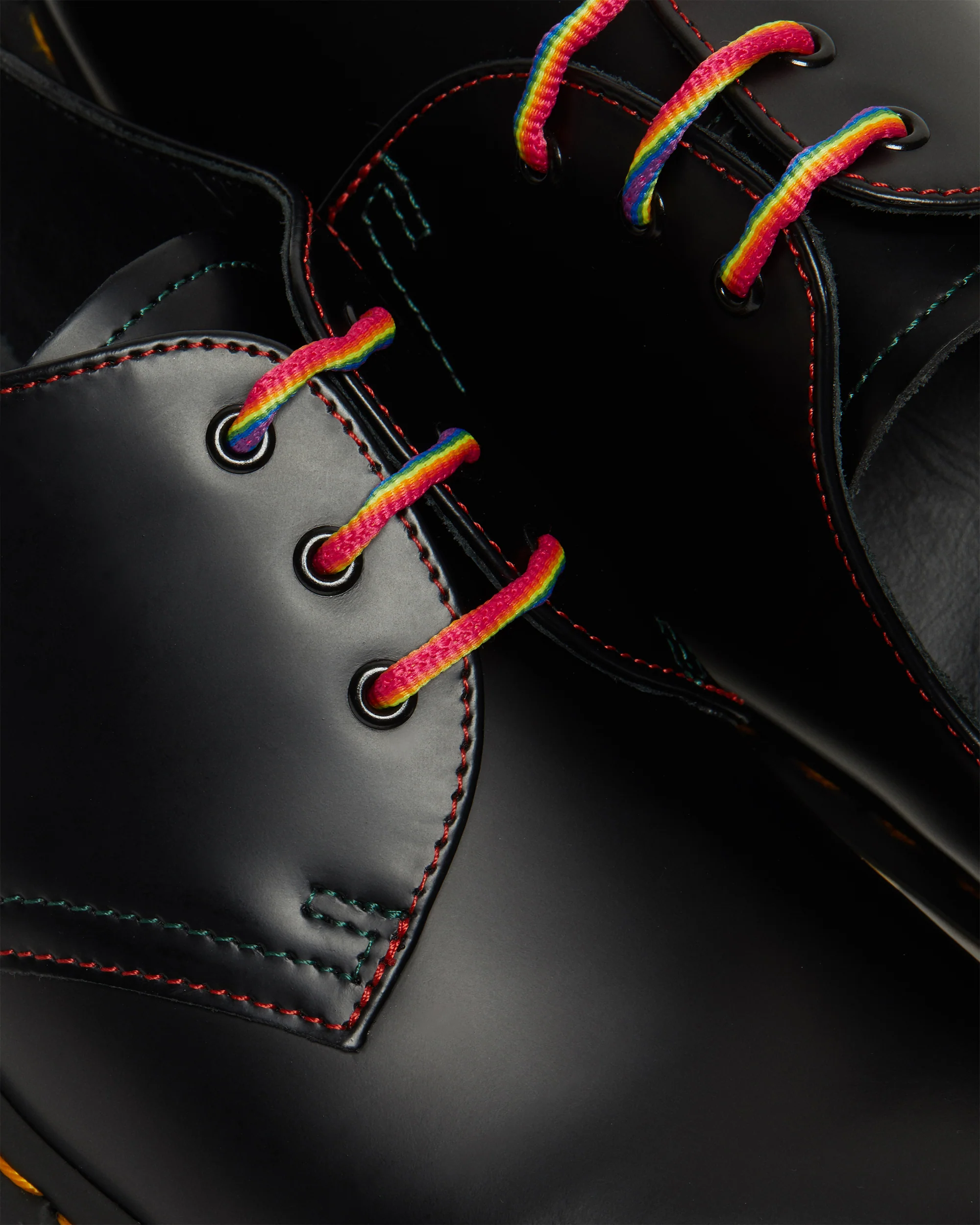 1461 Pride Black Smooth Oxford Shoes - Image 2