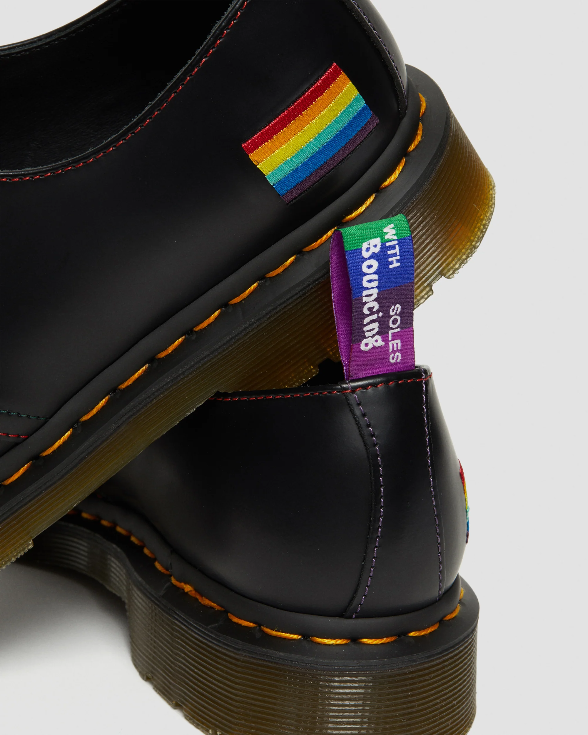 1461 Pride Black Smooth Oxford Shoes - Image 3