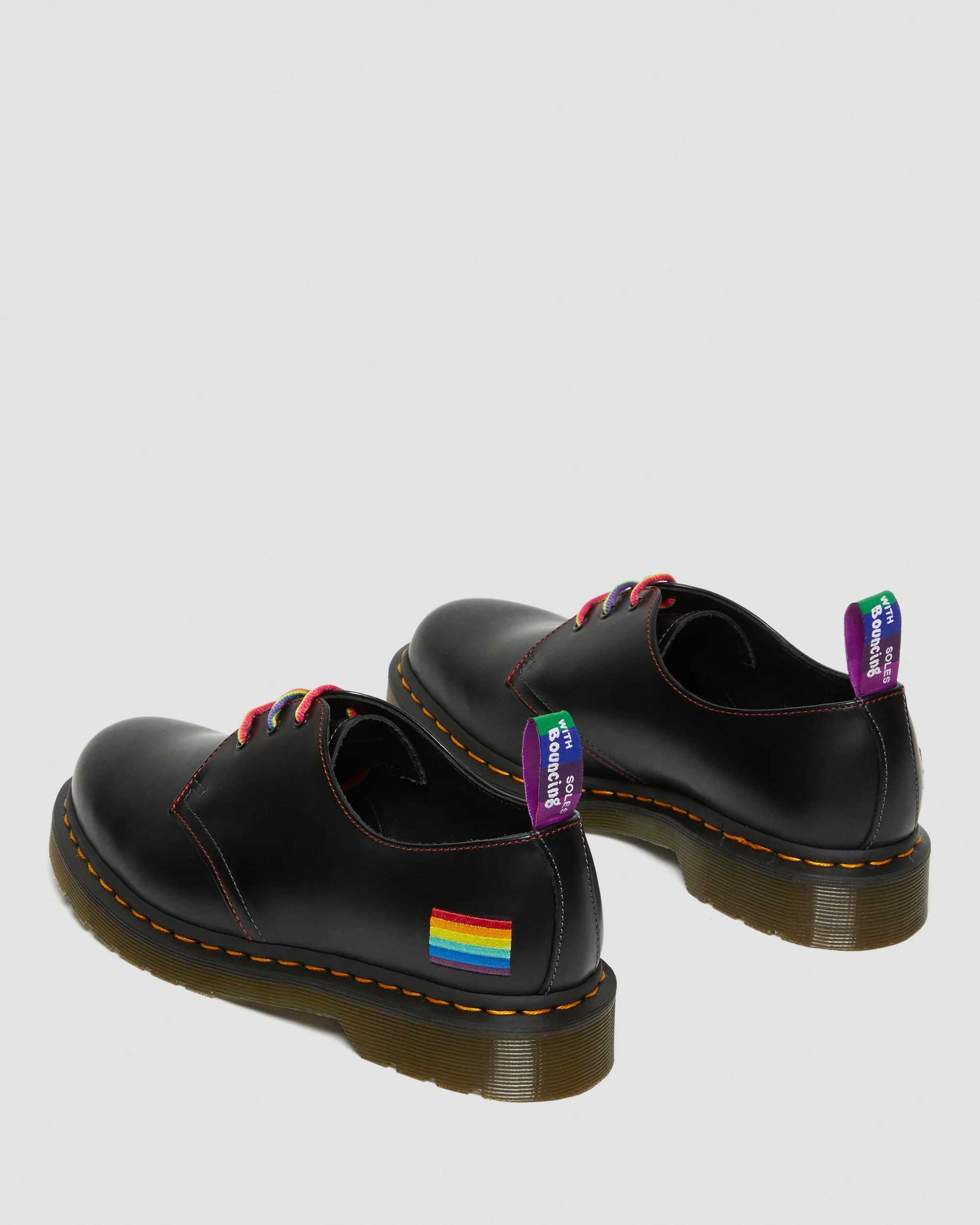 1461 Pride Black Smooth Oxford Shoes - Image 5