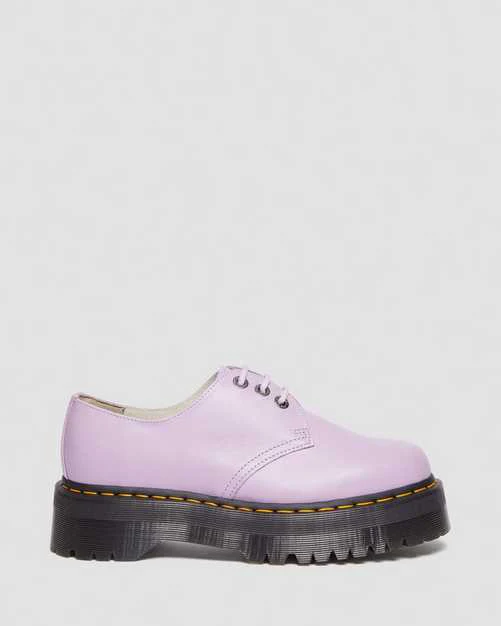 1461 Quad Ii Lilac Pisa Leather Platform Shoes - Image 2
