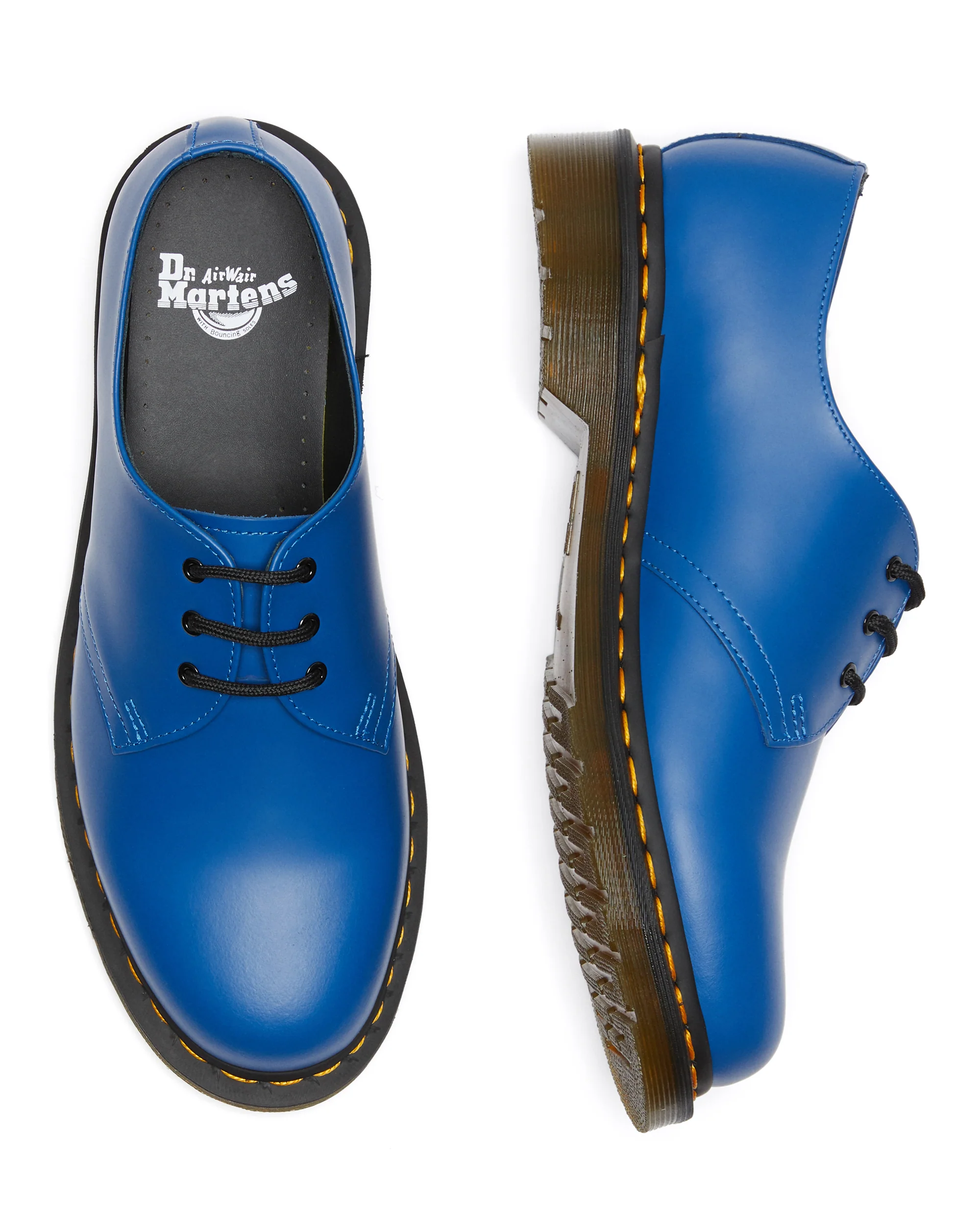 1461 Blue Smooth Oxford Shoes - Image 8