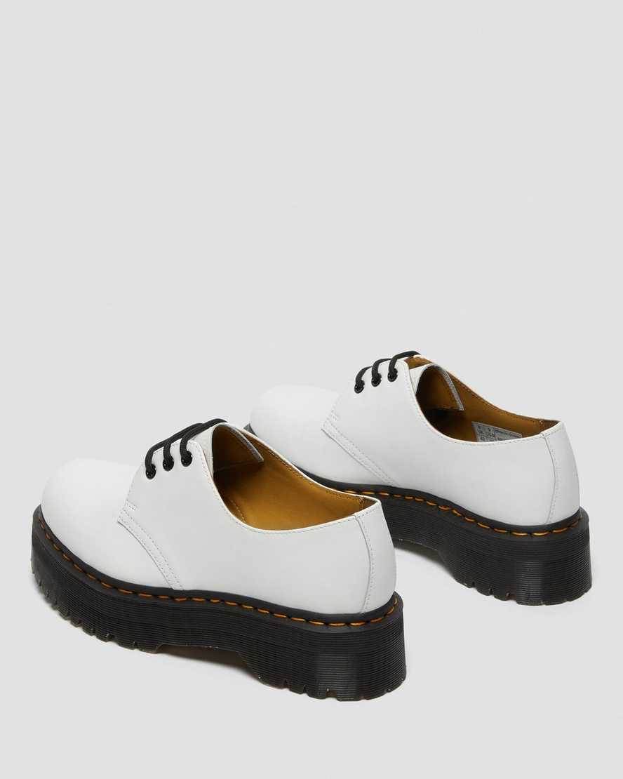 1461 White Quad Leather Platform Oxford - Image 5