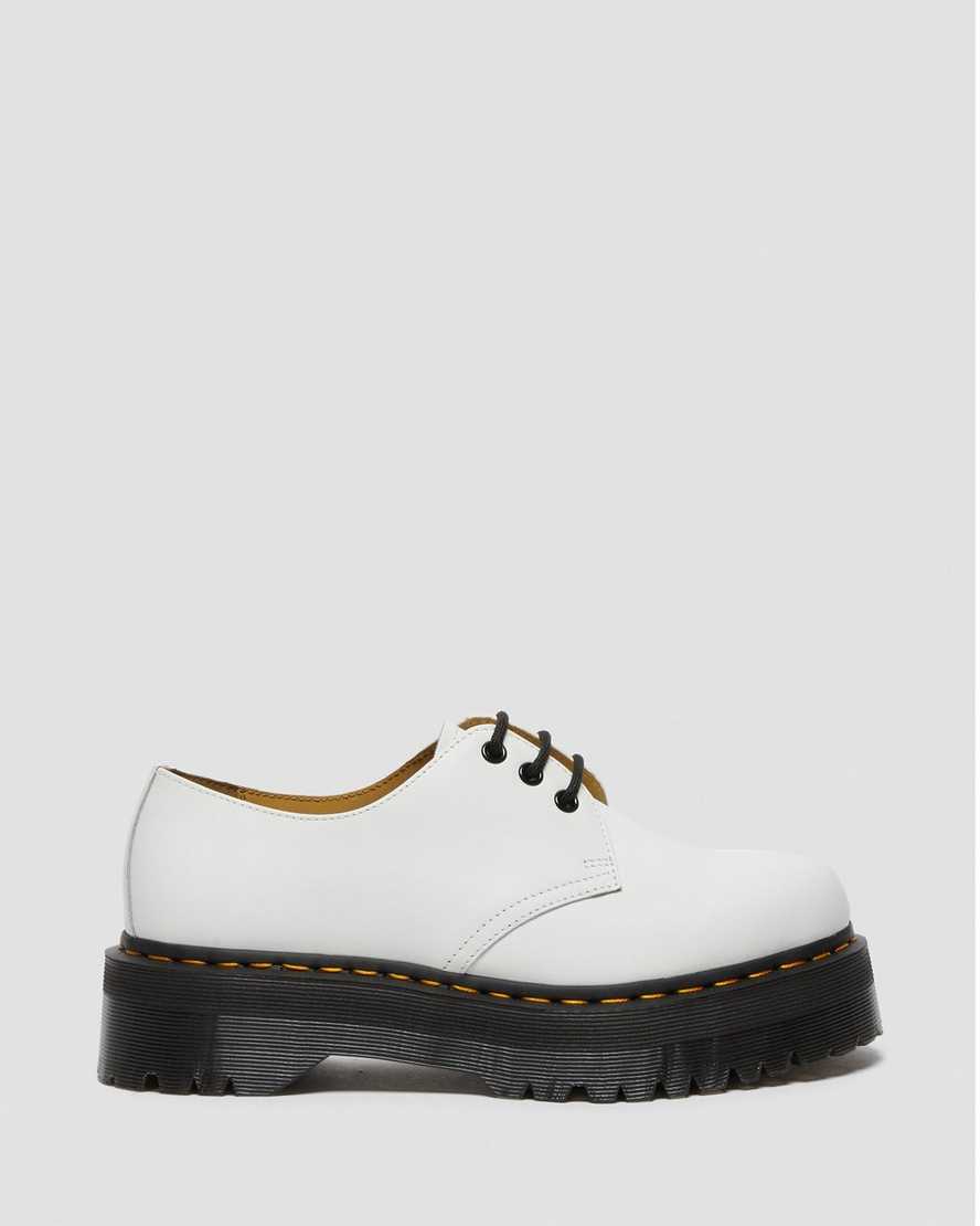1461 White Quad Leather Platform Oxford - Image 6