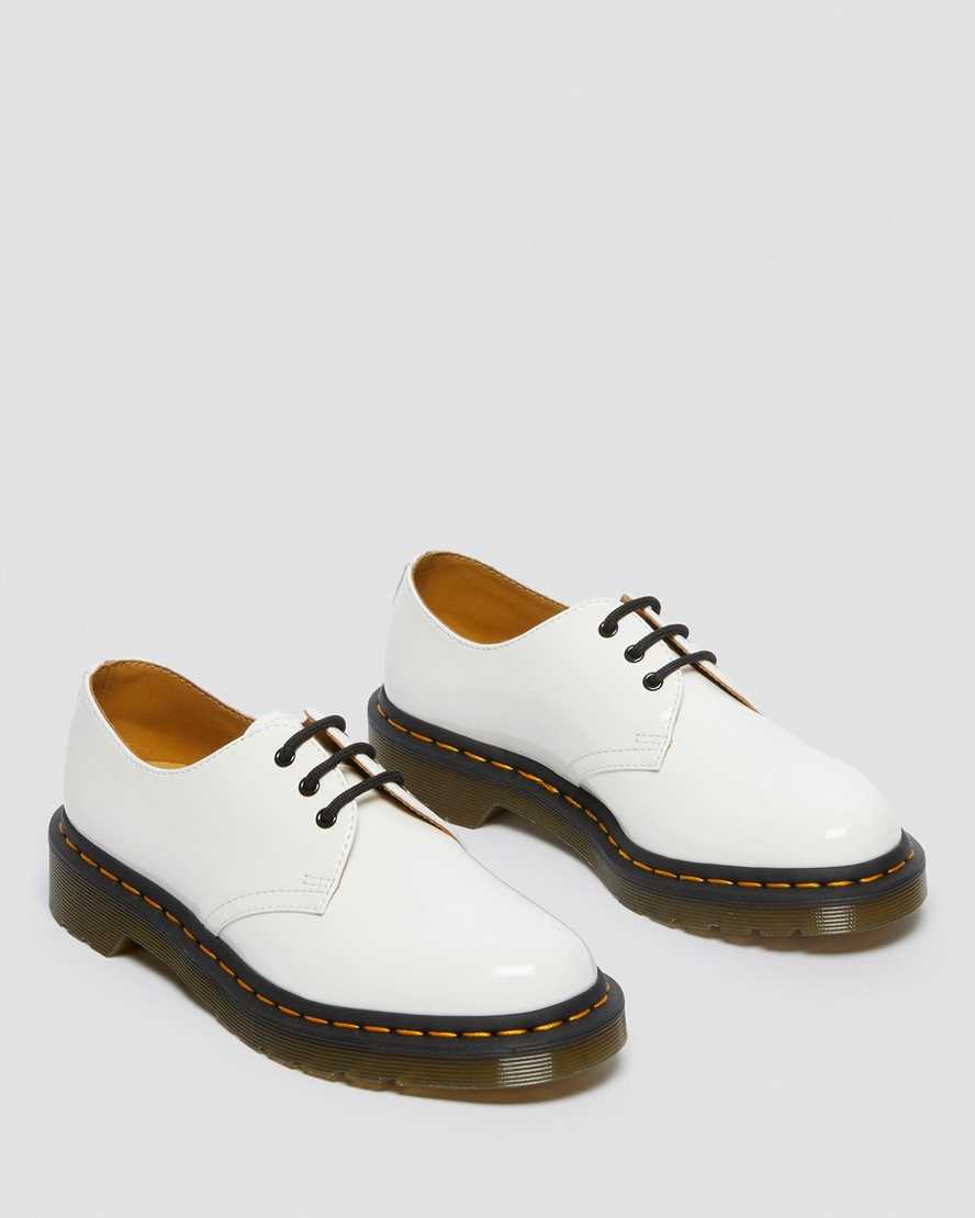 1461 White Patent Leather Oxford Shoes - Image 4