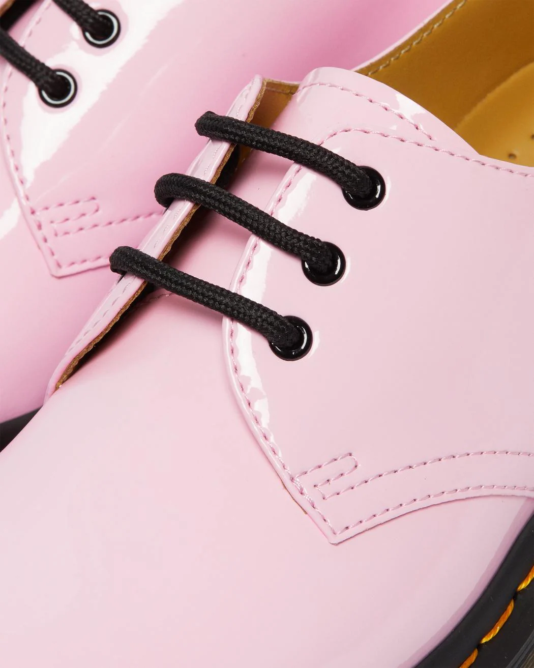 1461 Women's Pale Pink Patent Leather Oxford Shoes - Image 6