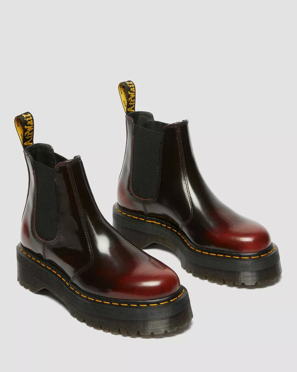 2976 Quad Cherry Red Arcadia Chelsea Platform Boot - Image 3