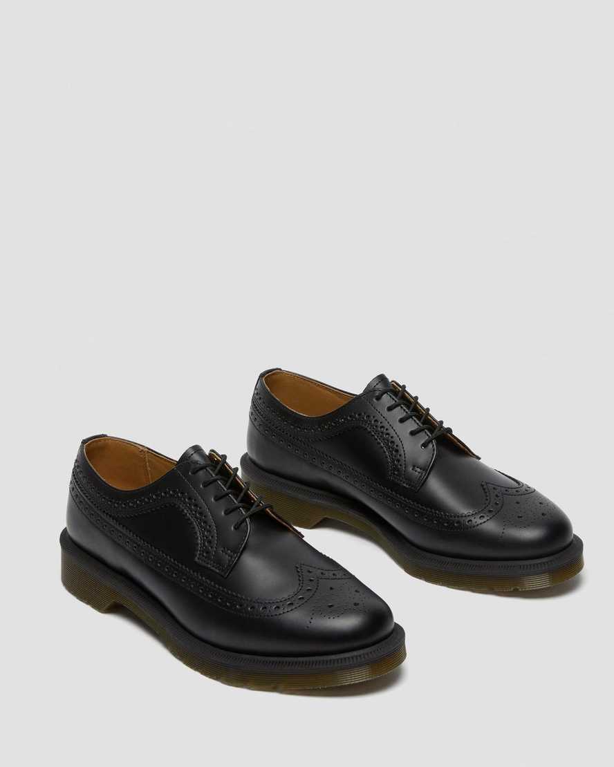 3989 Black Smooth Leather Oxford Shoe - Image 2