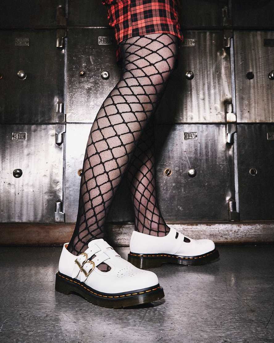 8065 White Smooth Mary Jane Shoe - Image 2