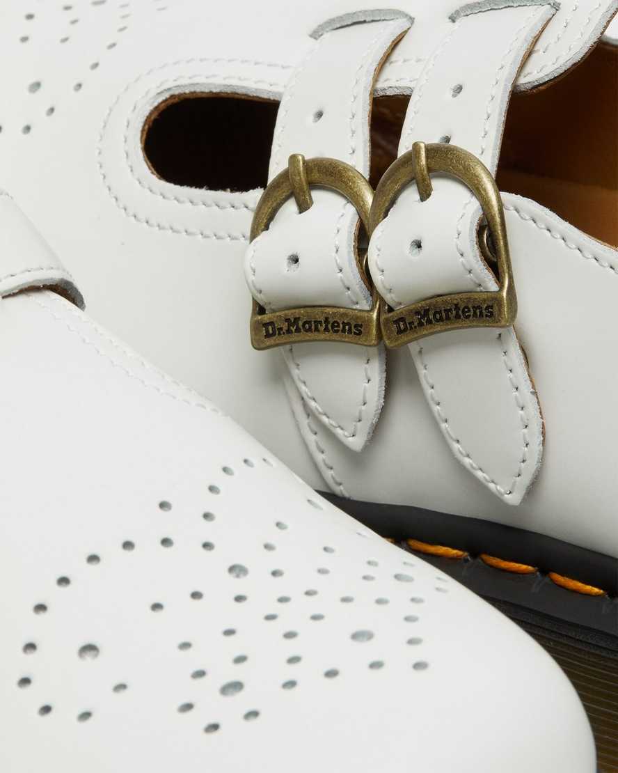 8065 White Smooth Mary Jane Shoe - Image 3