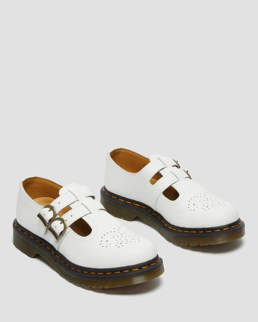 8065 White Smooth Mary Jane Shoe - Image 4