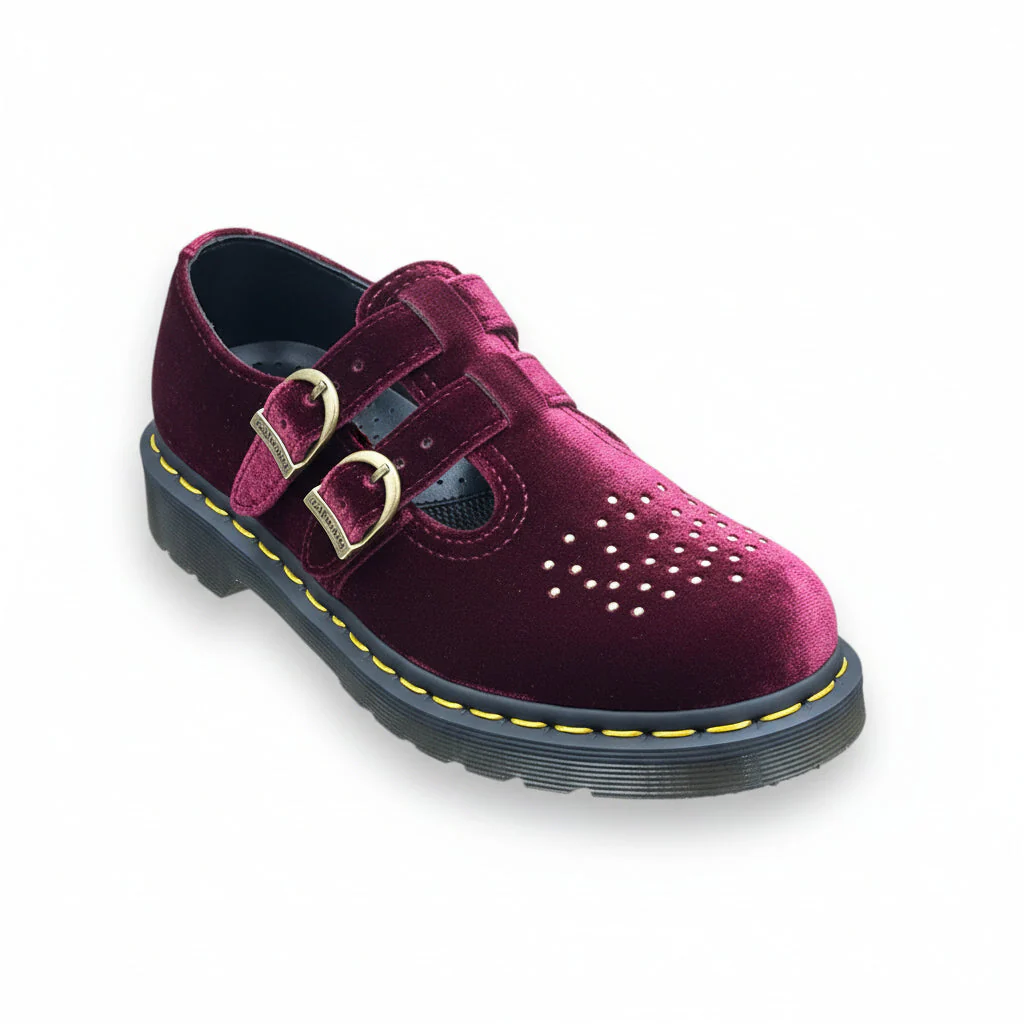 8065 Vegan Velvet Mary Jane Shoes - Image 5