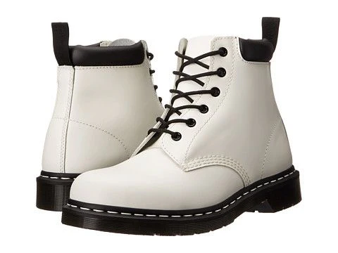 939 White Smooth Ankle Boot