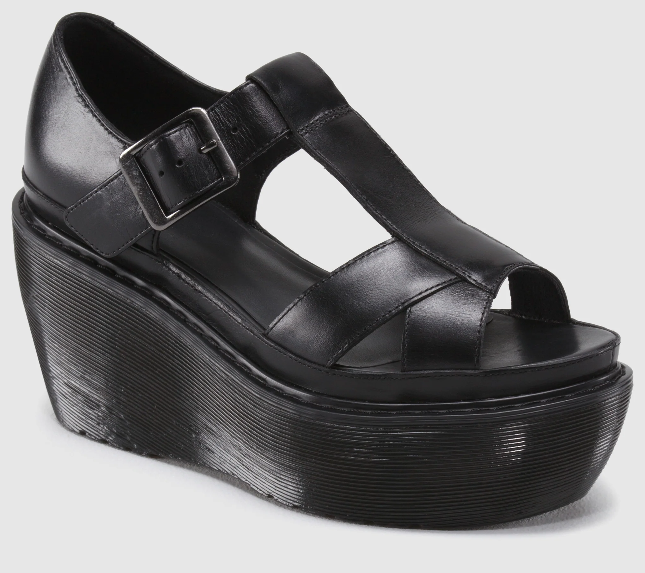 Adaya Black Brando Platform Sandal