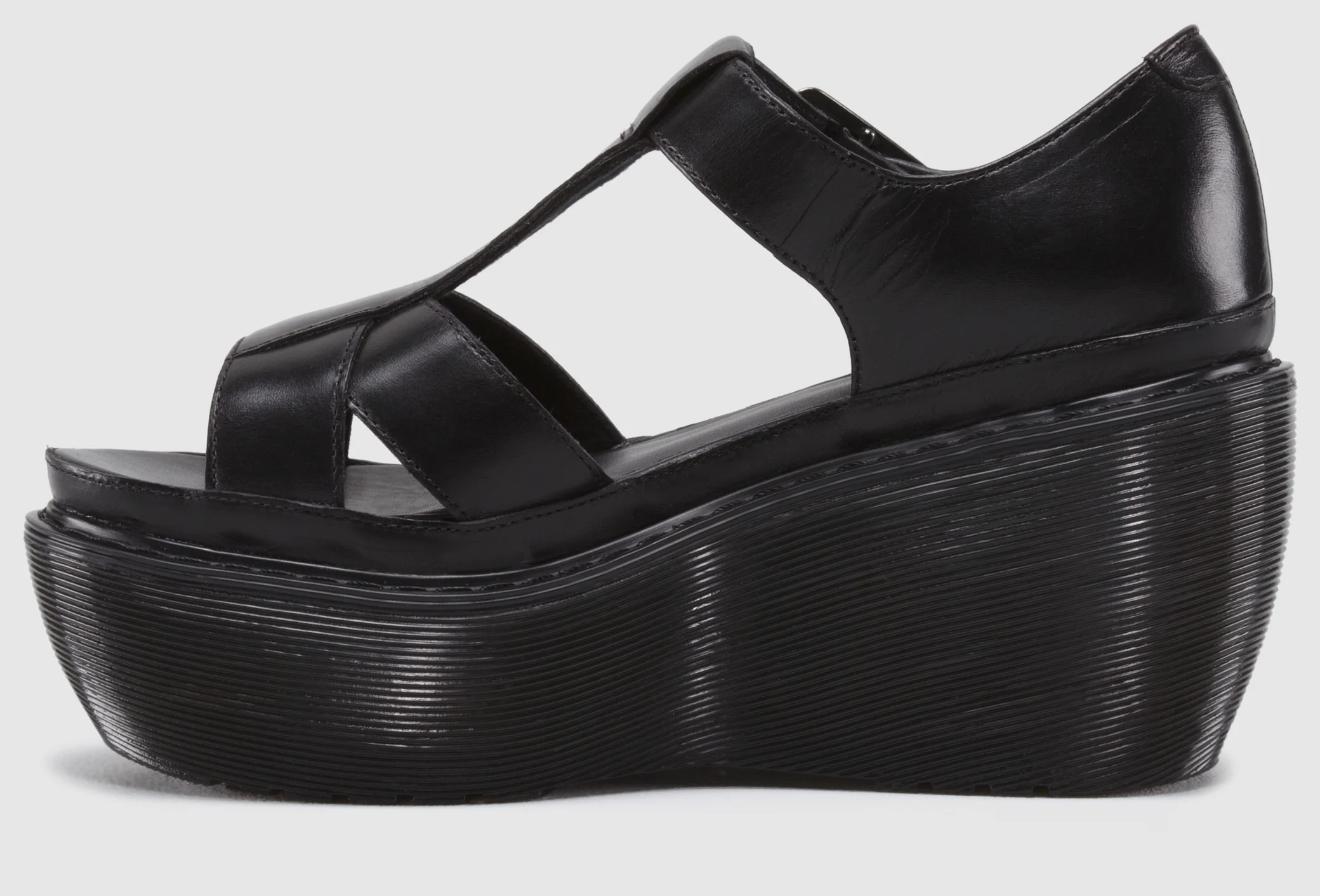 Adaya Black Brando Platform Sandal - Image 4