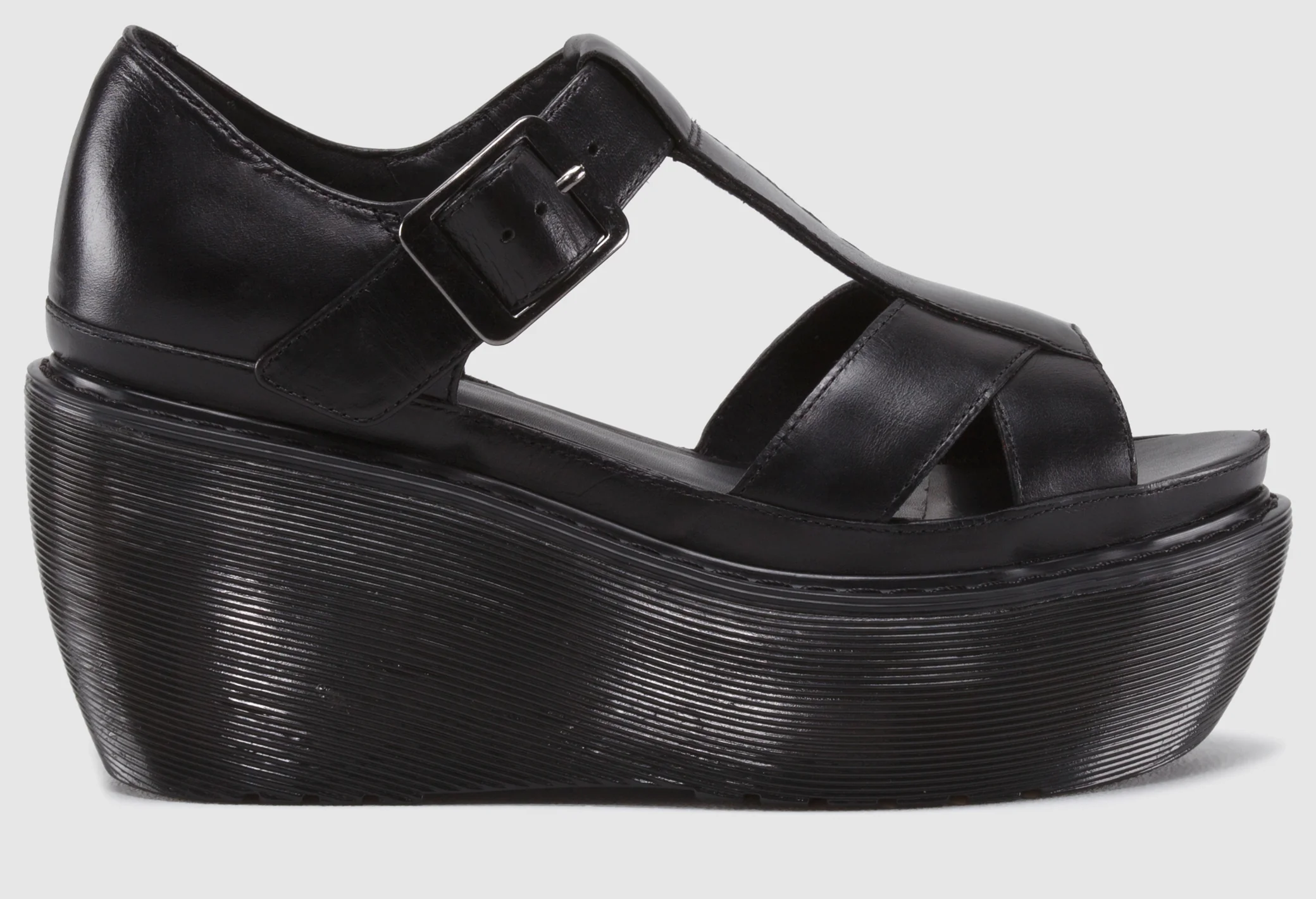 Adaya Black Brando Platform Sandal - Image 5