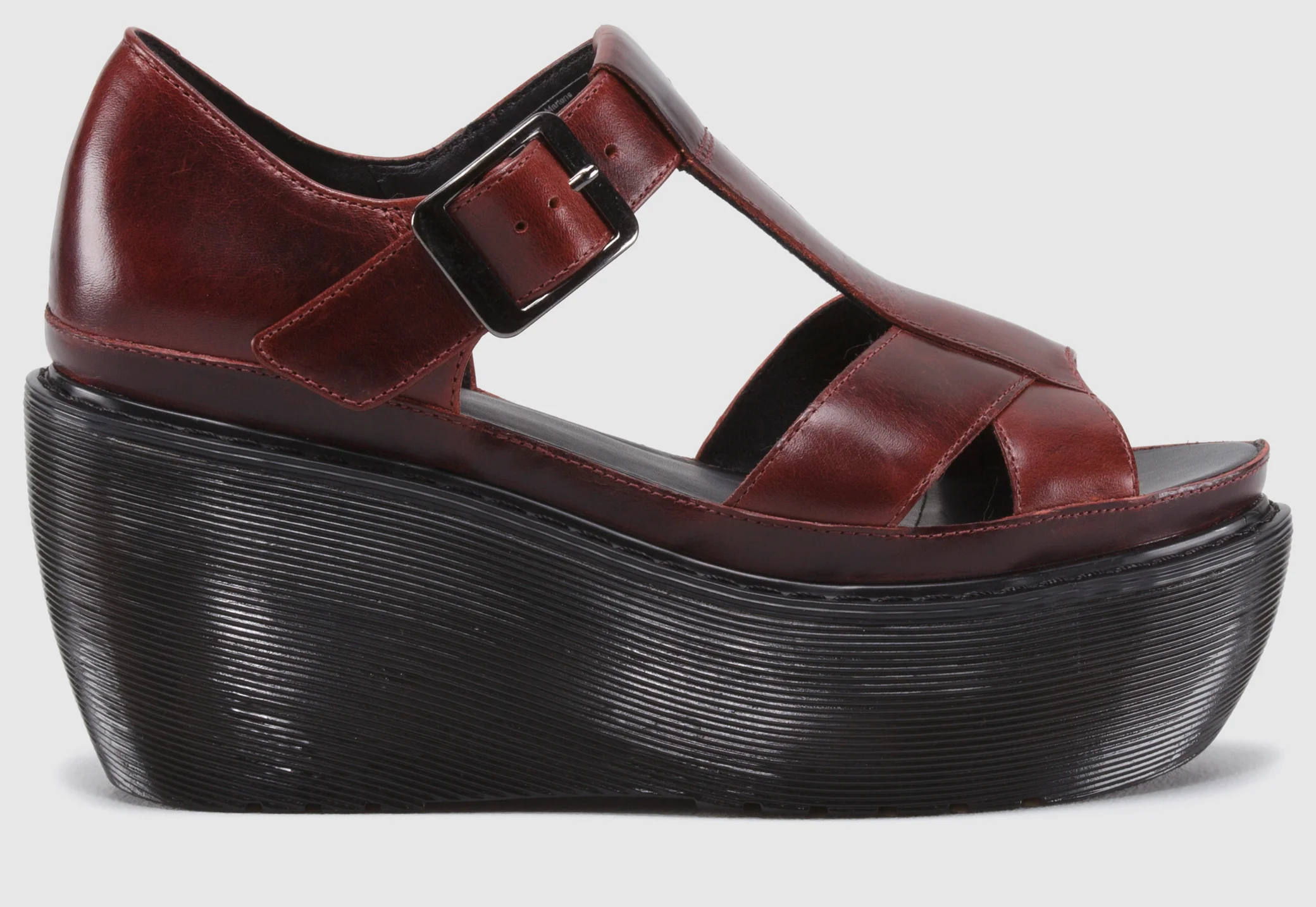 Adaya Oxblood Brando Platform Sandals - Image 5