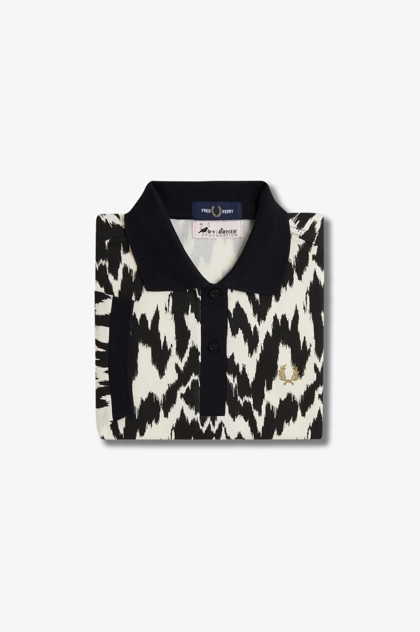 Amy Winehouse Animal Print Fred Perry Shirt - Image 2