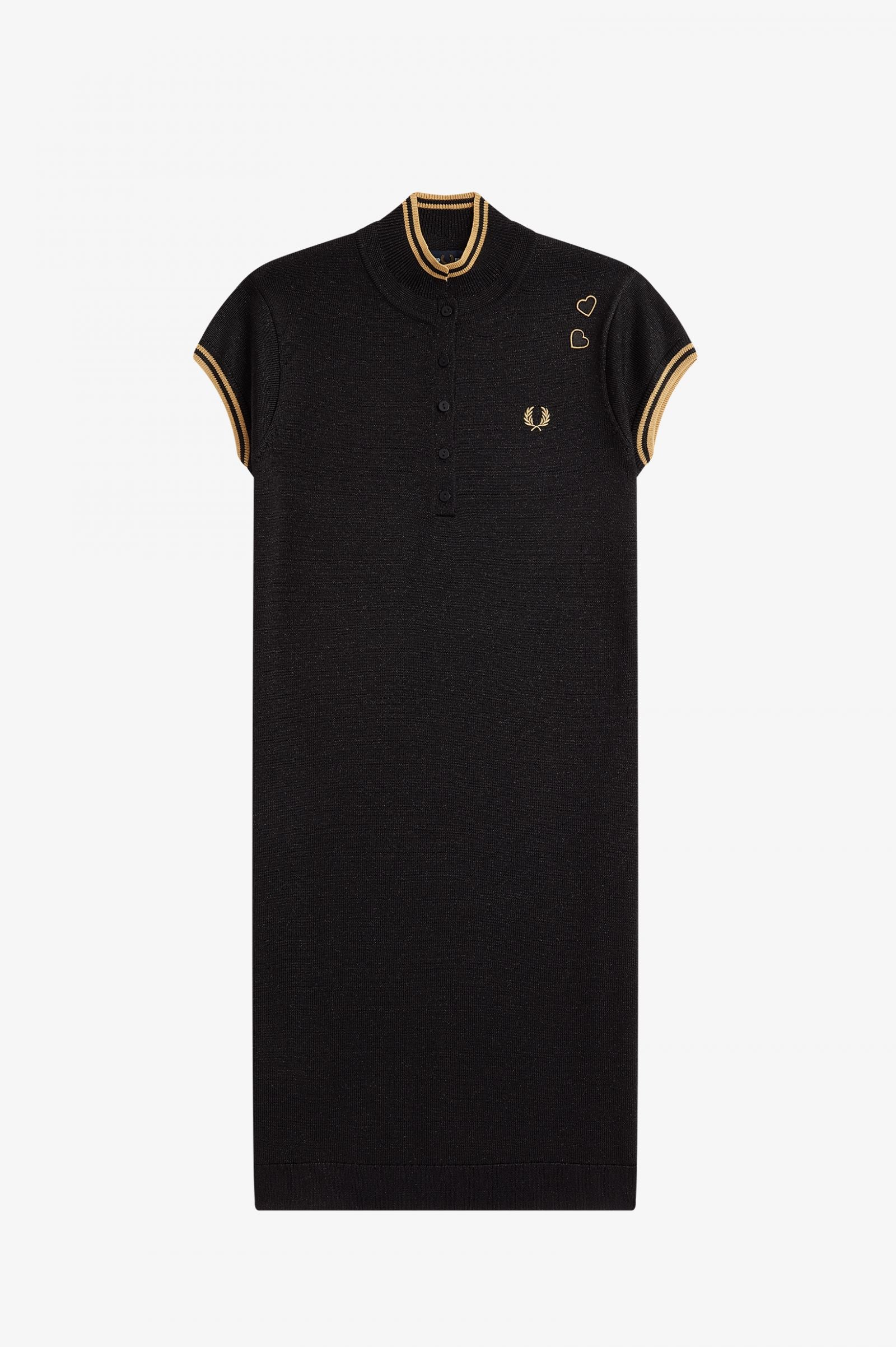 Amy Winehouse Black Metallic Knitted Dress - Image 2