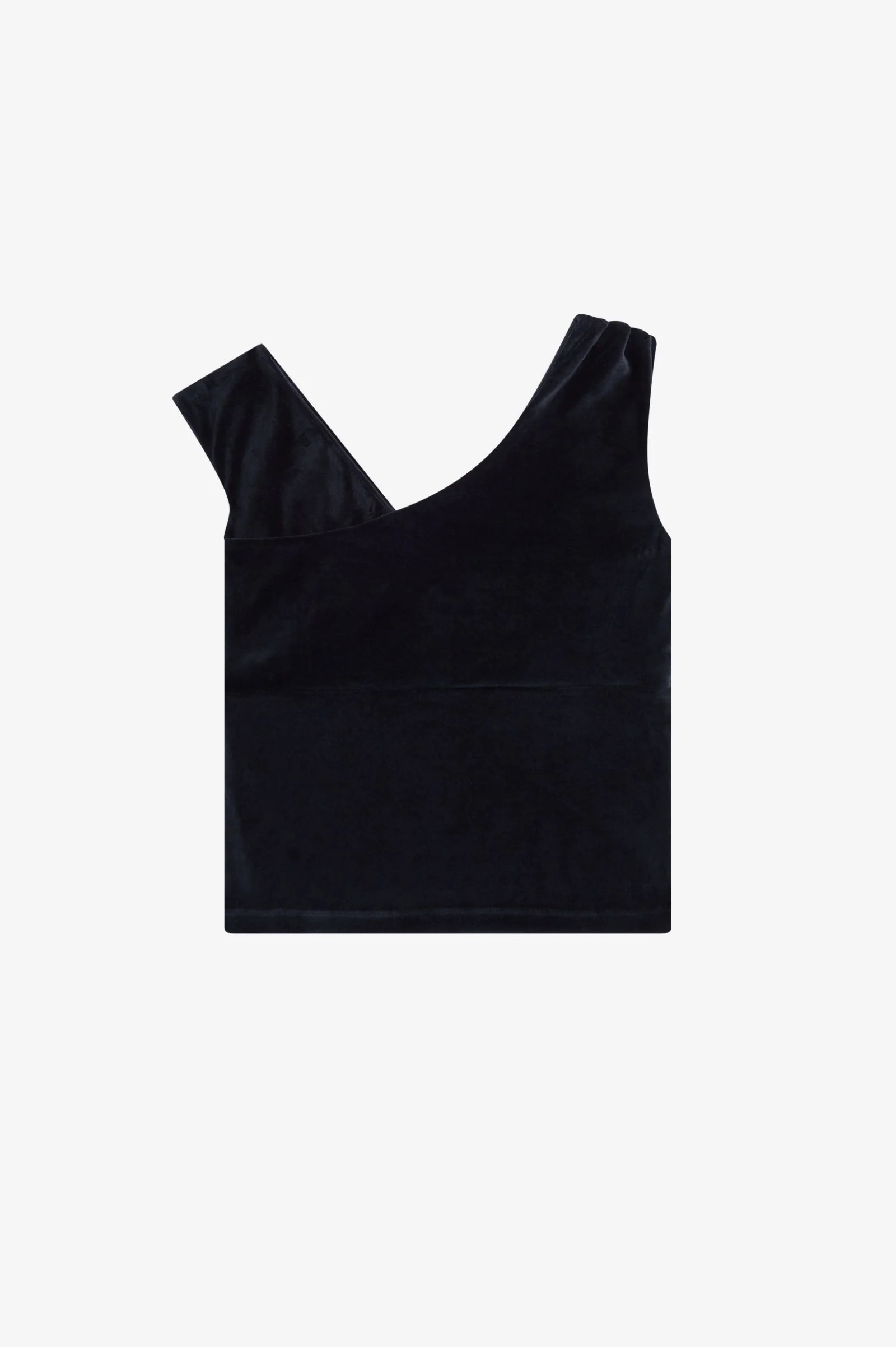 Amy Winehouse Black Velvet Off-The-Shoulder Knitted Top - Image 2