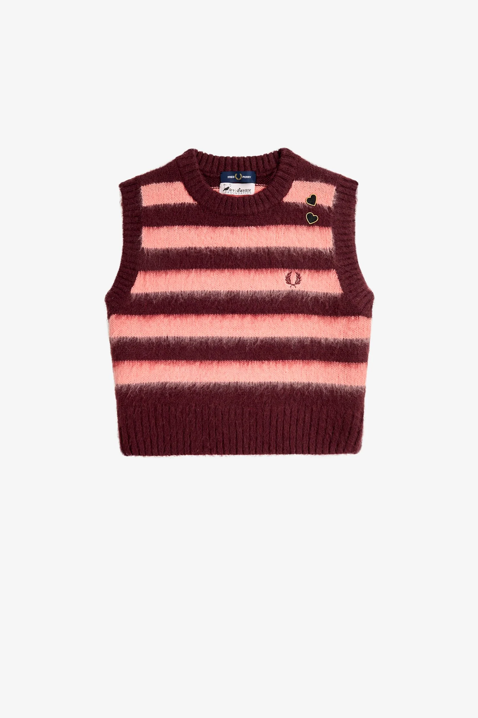 Amy Winehouse Oxblood Striped Knitted Top - Image 2