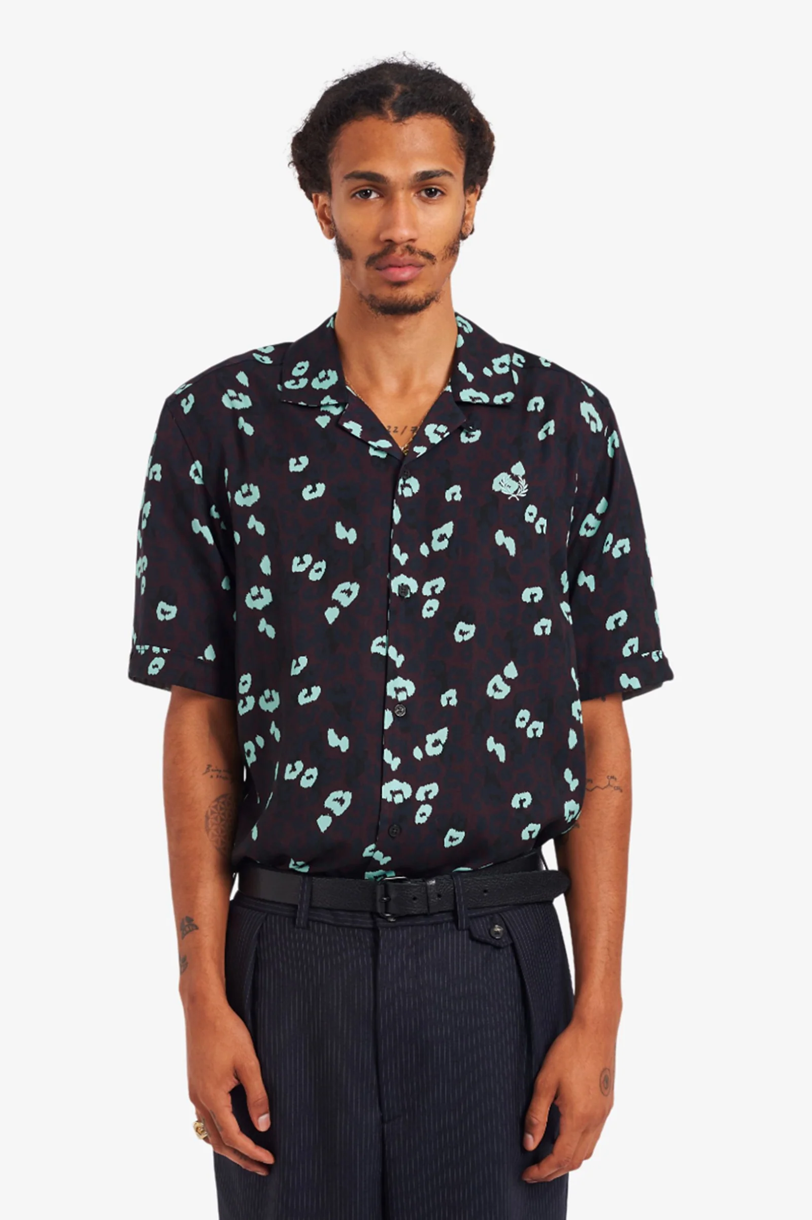 Animal Print Revere Collar Shirt - Image 2