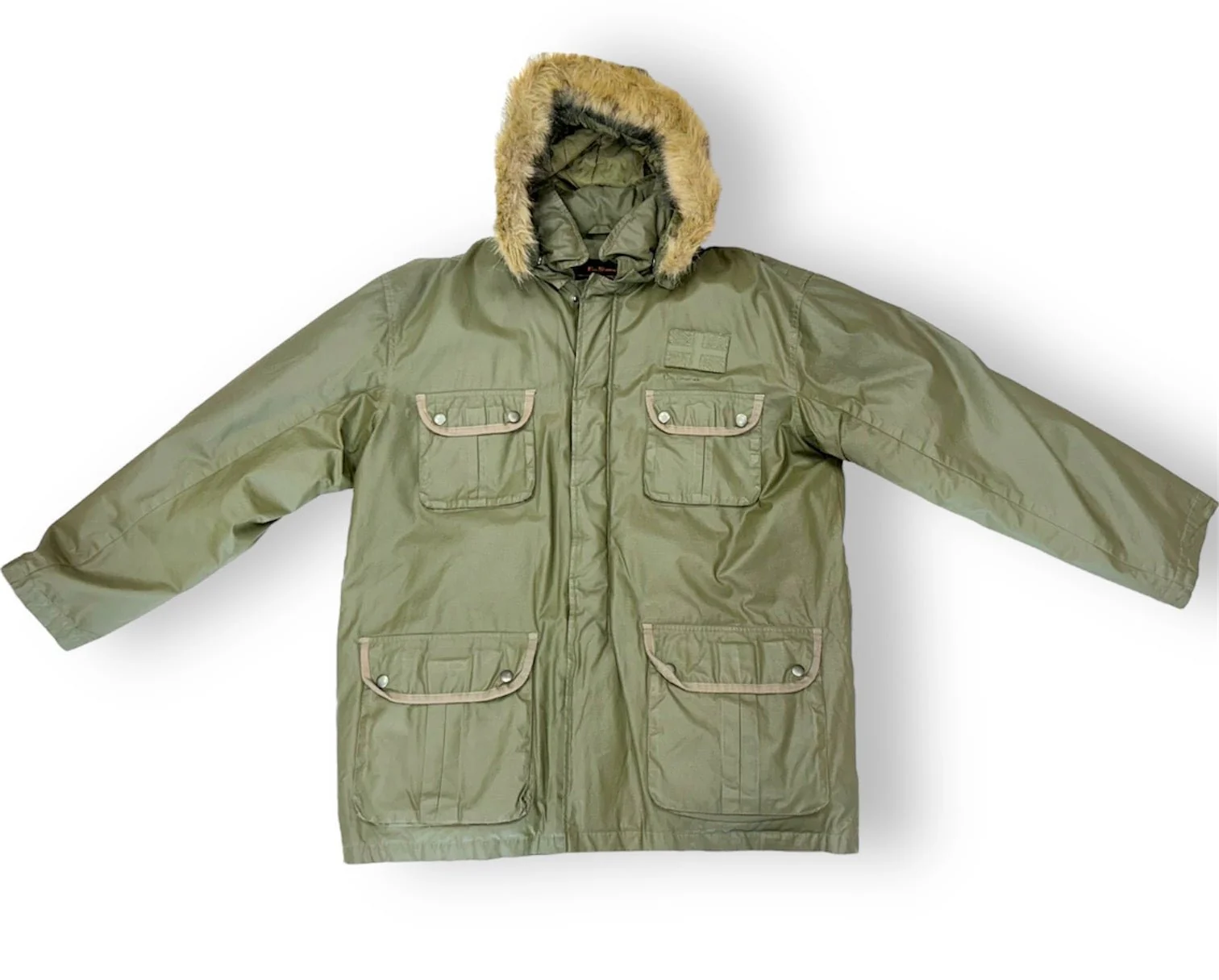Ben Sherman Green Parka Jacket - Image 2