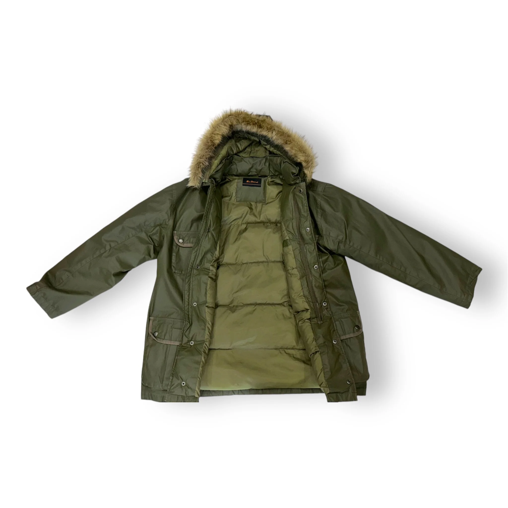 Ben Sherman Green Parka Jacket - Image 3