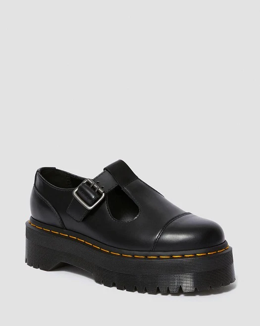 Bethan Polished Smooth Leather Platform Shoes - Image 2