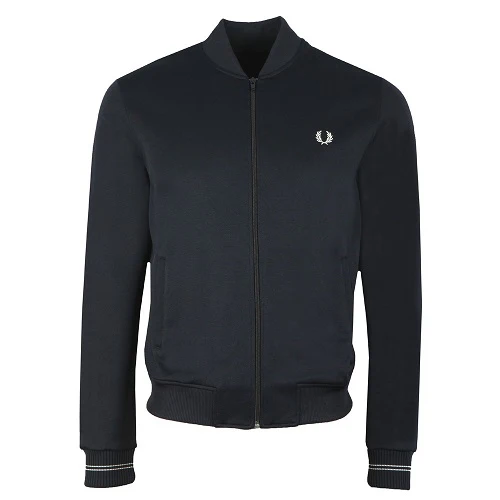 Fred Perry Black Bomber Neck Track Jacket