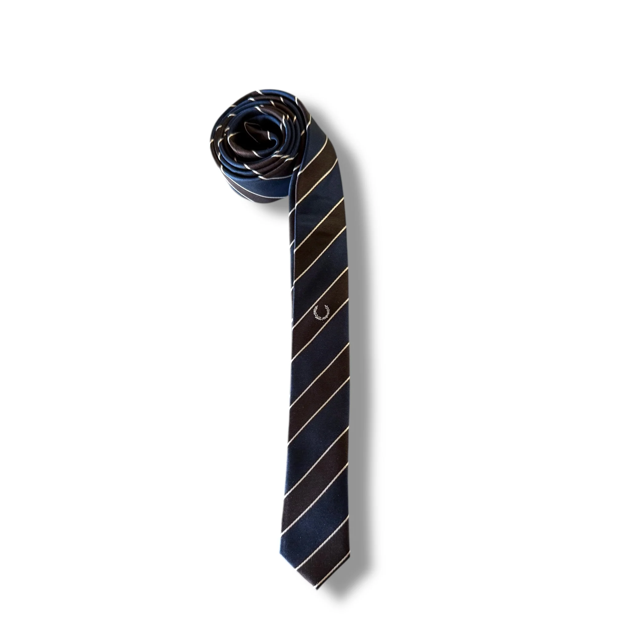 Black / Chocolate Prep Stripe Tie - Image 2