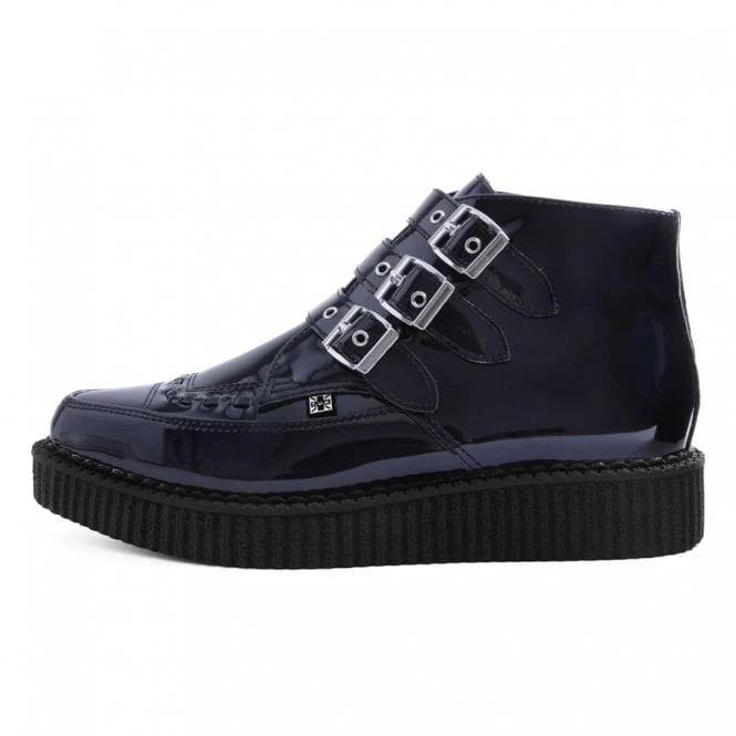 T.U.K Black Gas Patent 3 Buckle Point Creeper - Image 2