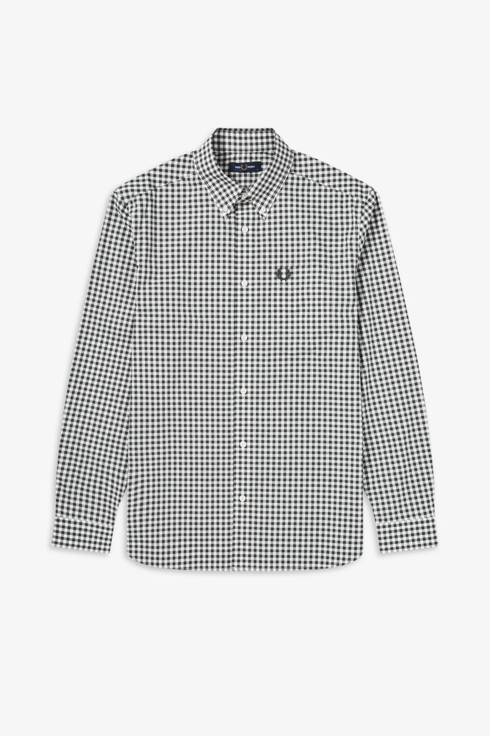 Black Gingam Long Sleeve Shirt - Image 5