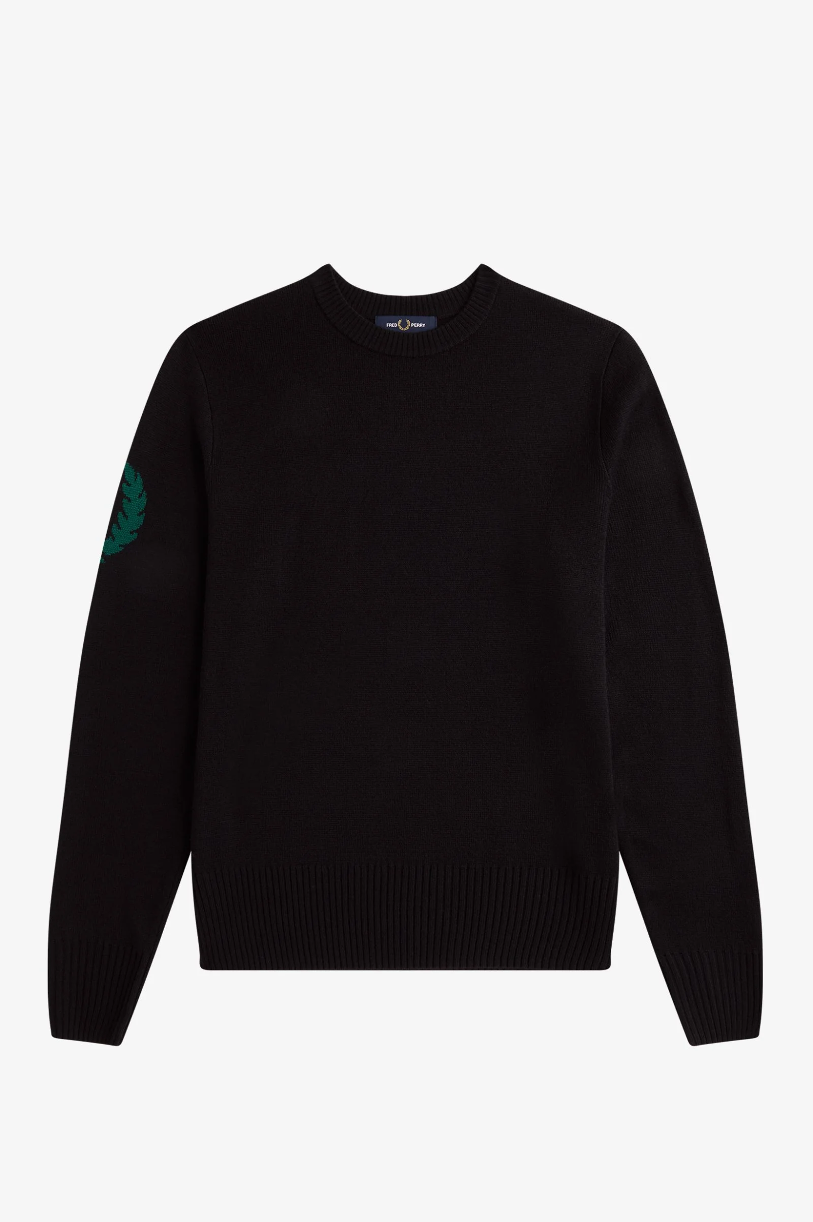 Black Laurel Wreath Jacquard Crew - Image 2