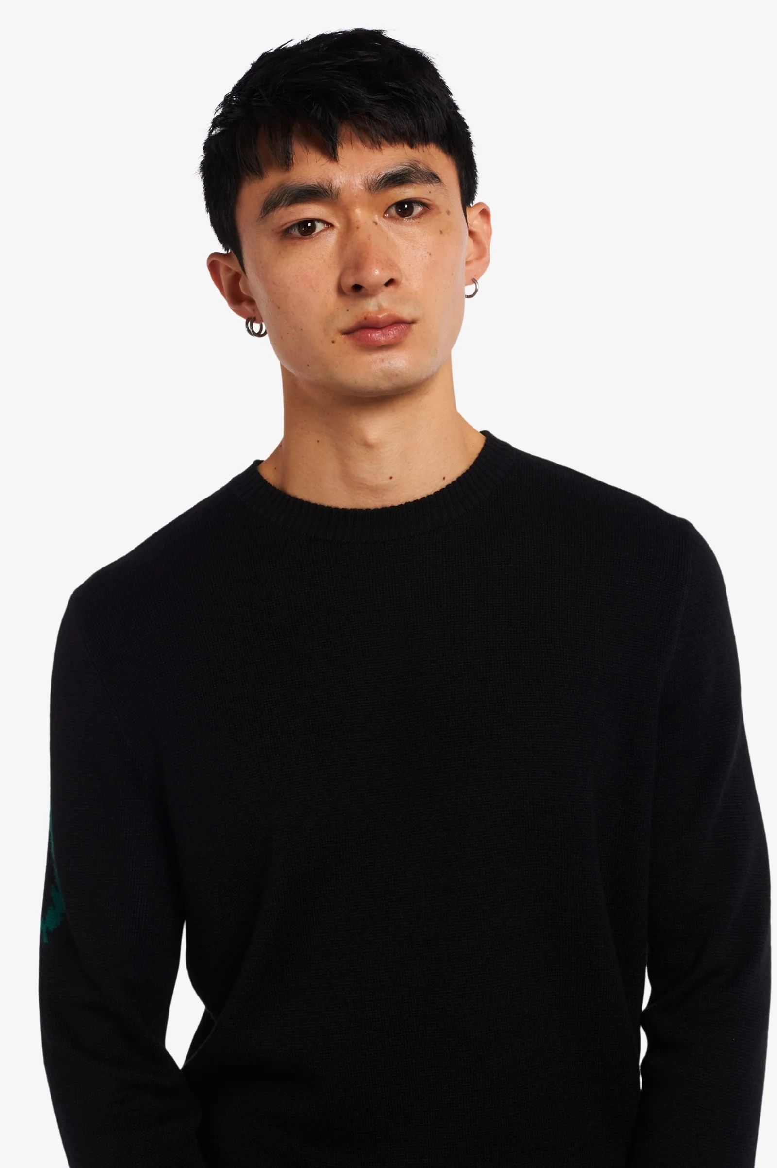 Black Laurel Wreath Jacquard Crew - Image 5
