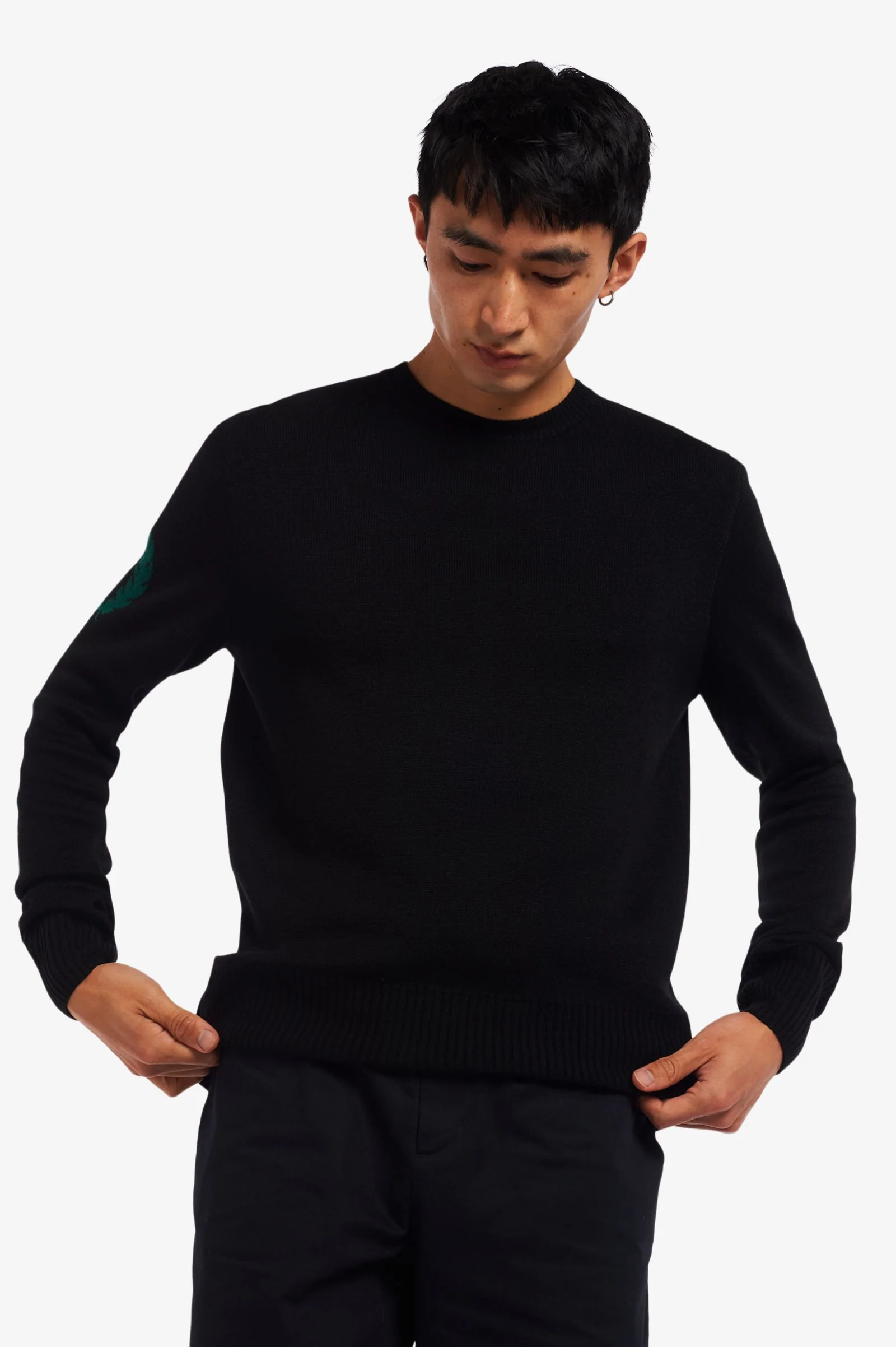 Black Laurel Wreath Jacquard Crew - Image 6